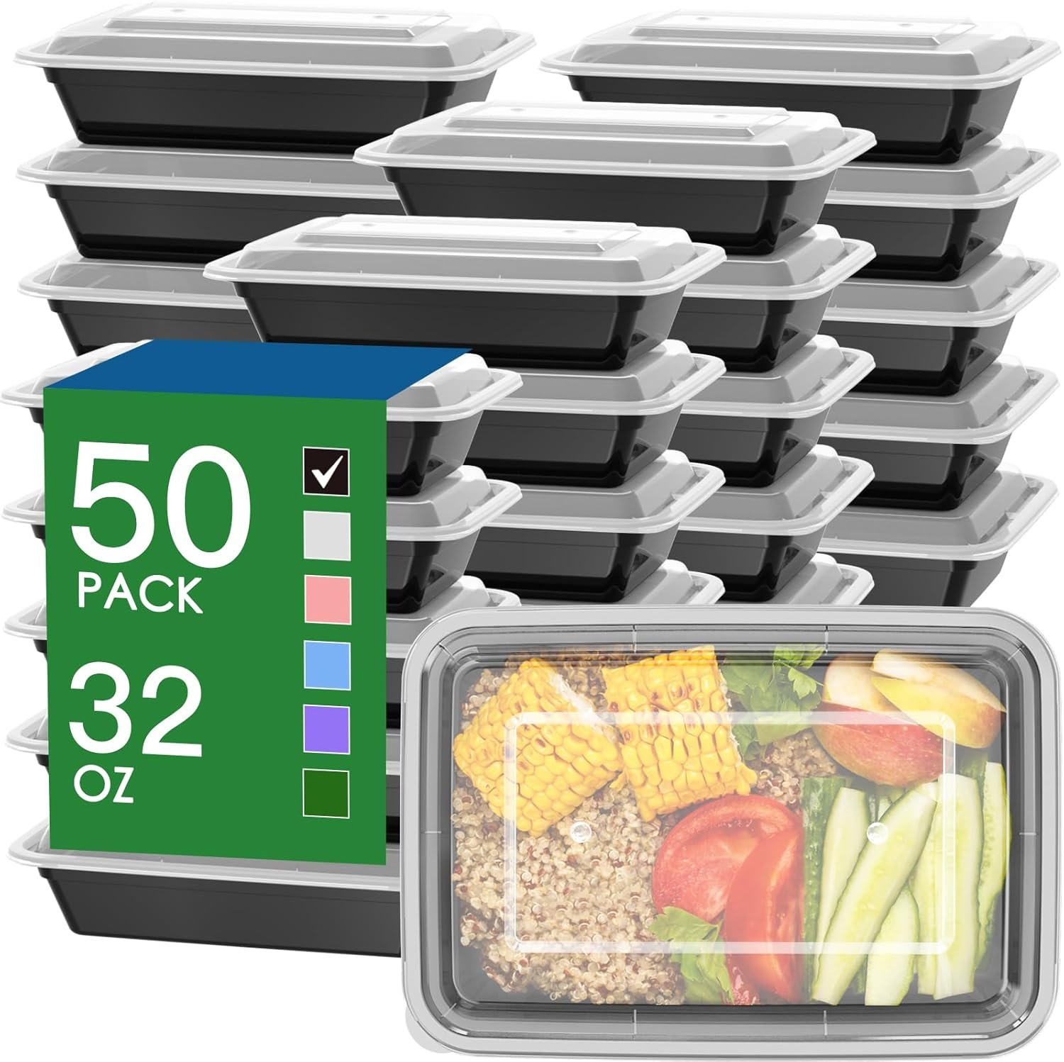 Grossiste en Vrac 50 Récipients de Préparation de Repas de 32 oz (Pack de 100) à Couvercles Faciles à Ouvrir, Fabricant Solide et Étanche, Sûr pour les Aliments, Compatible avec Micro-ondes, Congélateur et Lave-Vaisselle, Contenants en Plastique à Emporter, Logo Personnalisé. Grossiste en Vrac 50 Récipients de Préparation de Repas de 32 oz (Pack de 100) à Couvercles Faciles à Ouvrir, Fabricant Solide et Étanche, Sûr pour les Aliments, Compatible avec Micro-ondes, Congélateur et Lave-Vaisselle, Contenants en Plastique à Emporter, Logo Personnalisé.