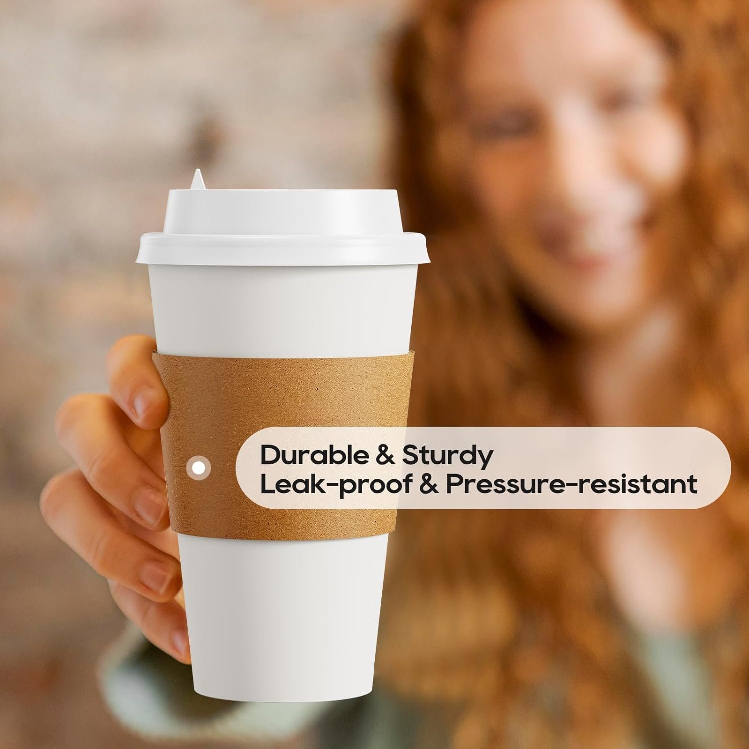 Grossiste gobelets en papier 16 oz [100 pièces], contenant pour boissons chaudes et froides avec couvercles, manches et agitateurs, OEM, idéal pour eau, jus ou thé en vente en gros pour maisons, boutiques et cafés.
