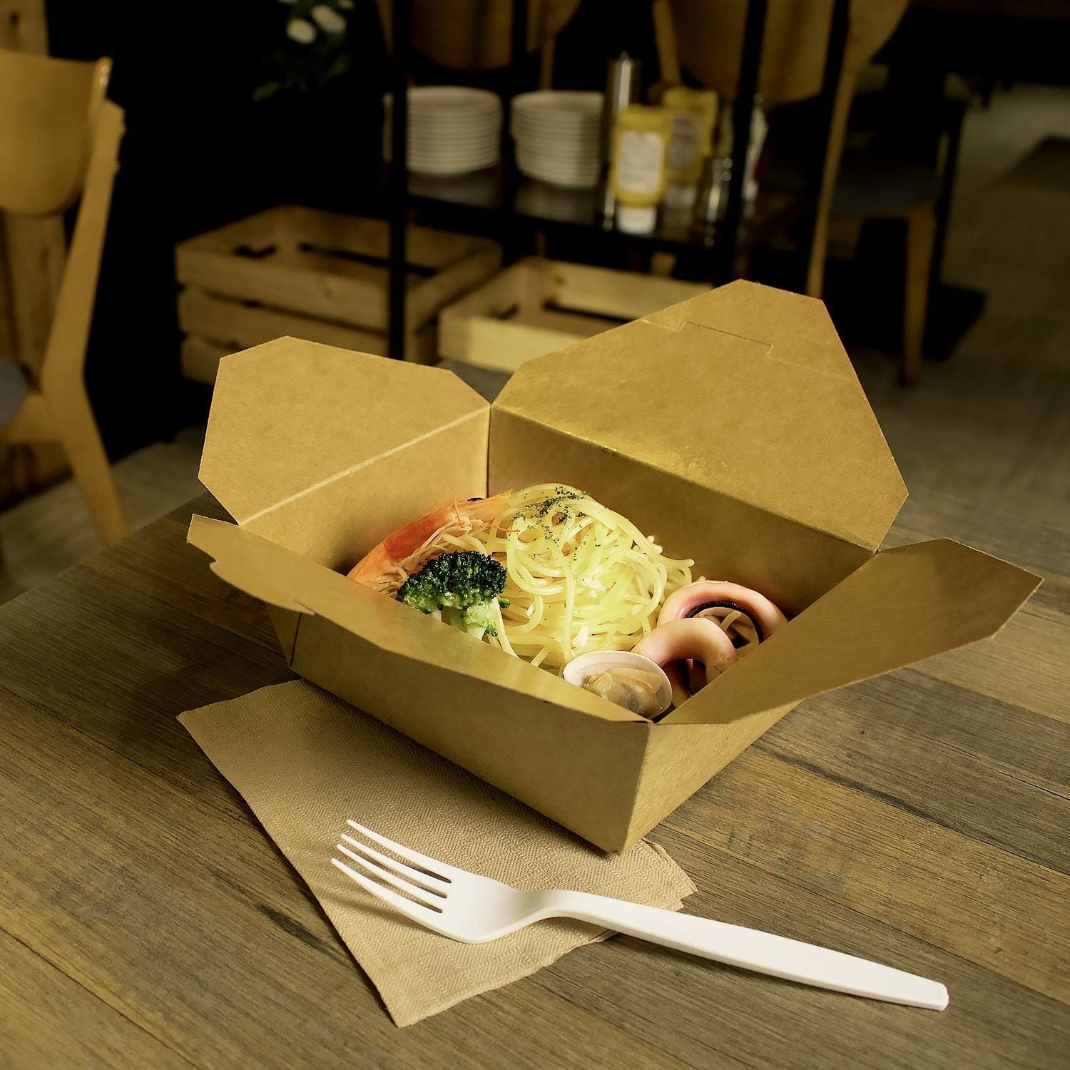 Grossiste en Vrac Boîtes à Emporter Microwavables 48 oz - 300 ct Résistantes aux Fuites Fournisseur de Boîtes Empilables et Résistantes à la Graisse Logo Personnalisé