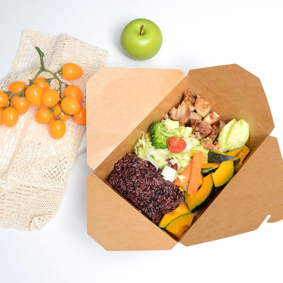 Grossiste en contenant à emporter de grande taille 70 oz - Boîtes en papier kraft résistantes à la graisse pour repas à emporter - Logo Personnalisé en gros pour restaurant, ménage et fête - Fournisseur de boîtes en carton pour restauration
