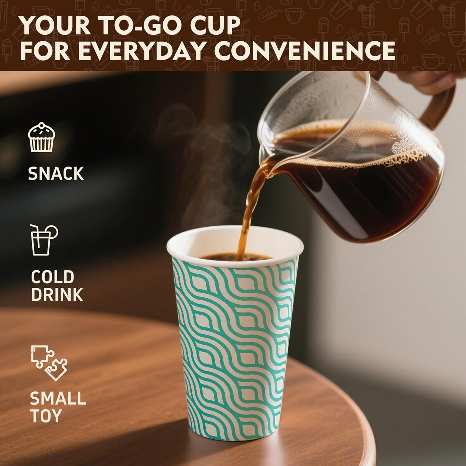 Grossiste 100 gobelets à café en papier de 16 oz avec couvercles, fournisseur de gobelets jetables verts, vente en gros de gobelets à emporter avec couvercle, logo personnalisé.