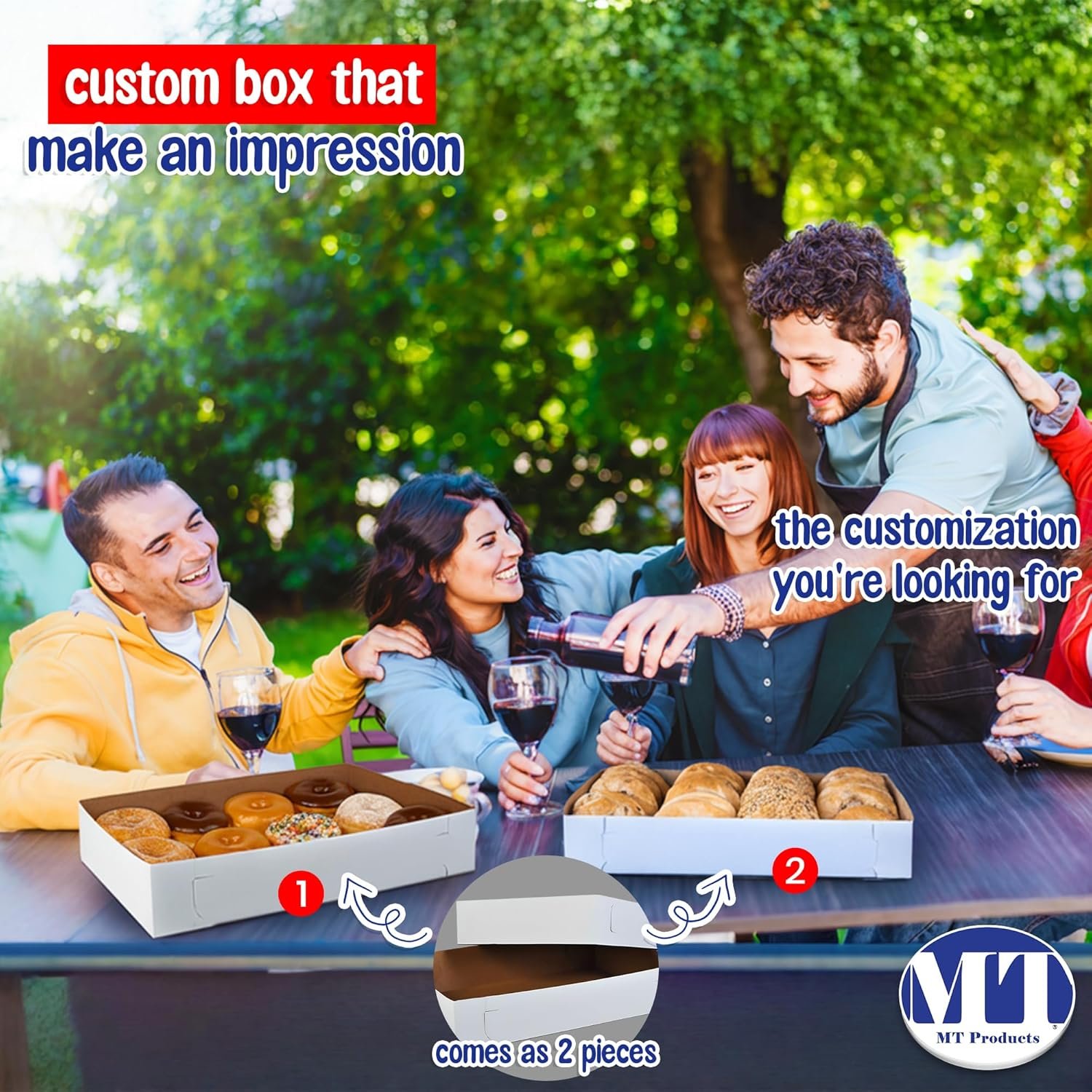 Grossiste Boîtes à Gâteaux Blanches Imprimées 18