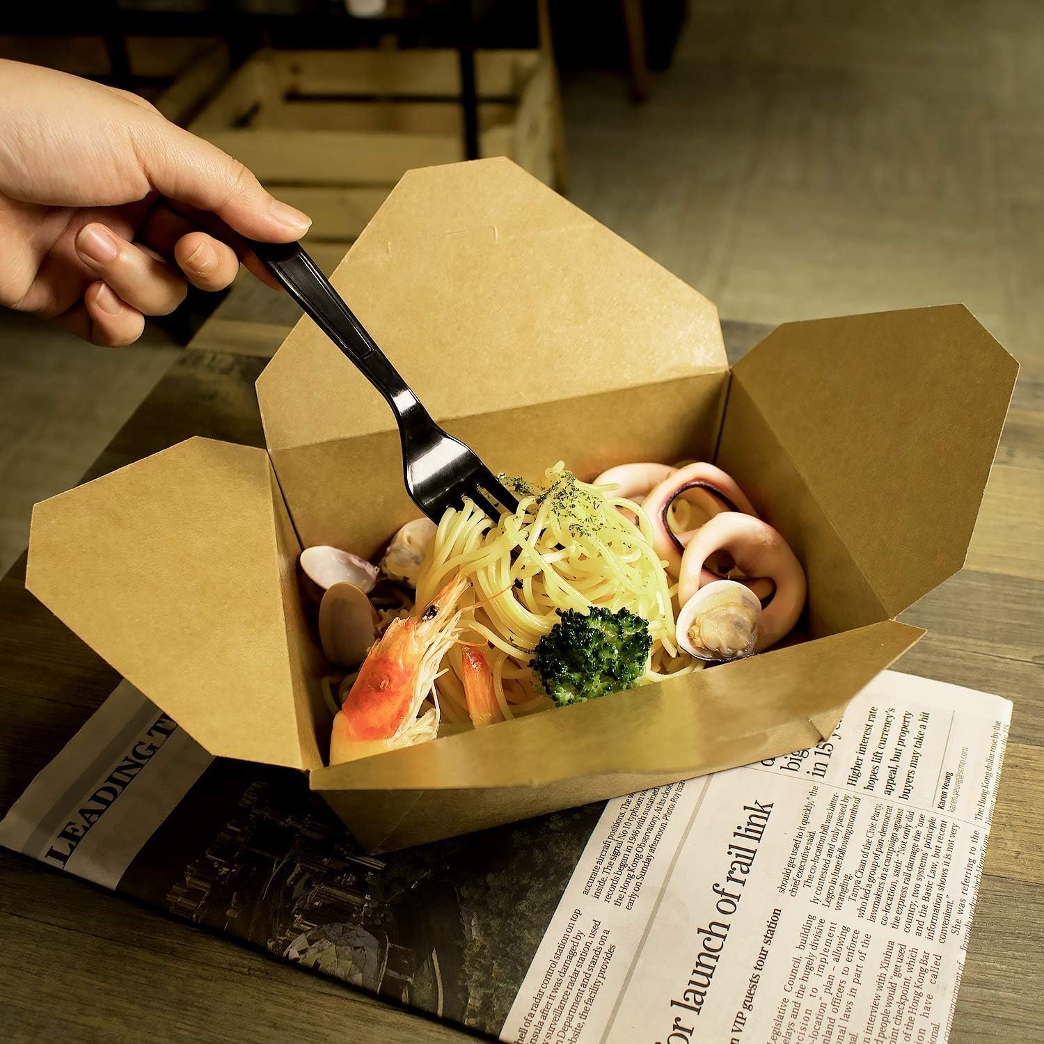 Grossiste en Vrac Boîtes à Emporter Microwavables 48 oz - 300 ct Résistantes aux Fuites Fournisseur de Boîtes Empilables et Résistantes à la Graisse Logo Personnalisé