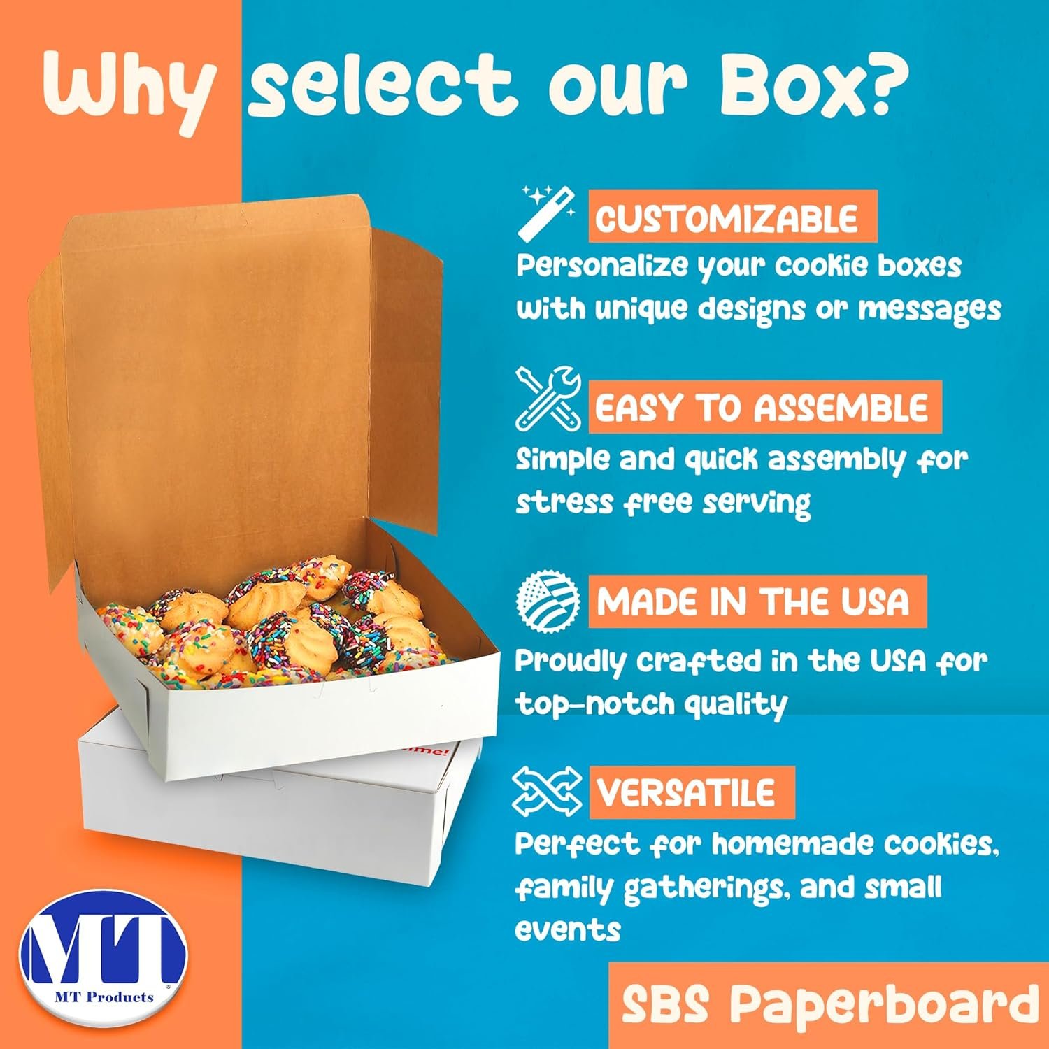 Grossiste en boîtes à pâtisserie personnalisées - Boîtes blanches personnalisables pour gâteaux, biscuits et tartes 9