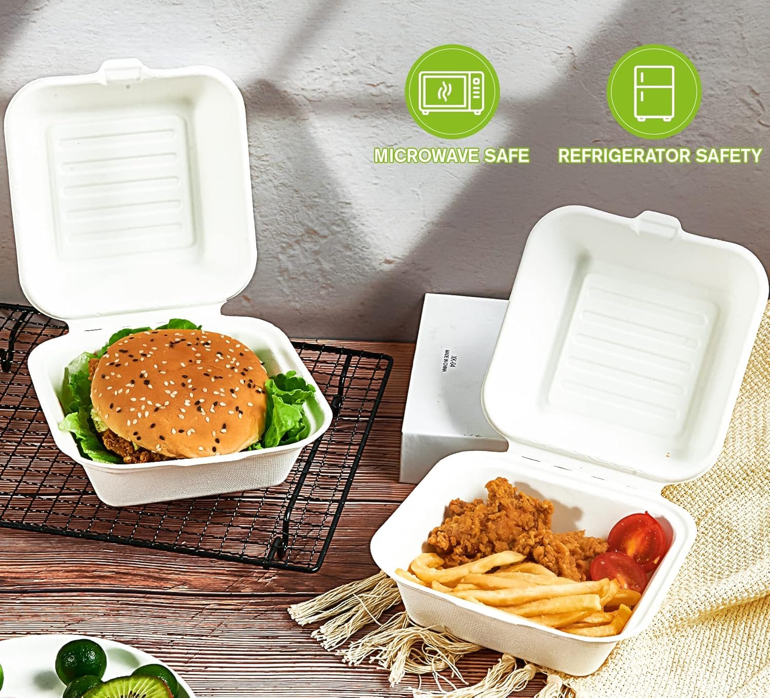 Grossiste conteneurs alimentaires jetables 200 pièces, 100% compostables, boîtes à emporter de 6 x 6 pouces pour salades, gâteaux et sandwichs, logo personnalisé disponible, fabricant de solutions durables. Grossiste conteneurs alimentaires jetables 200 pièces, 100% compostables, boîtes à emporter de 6 x 6 pouces pour salades, gâteaux et sandwichs, logo personnalisé disponible, fabricant de solutions durables.