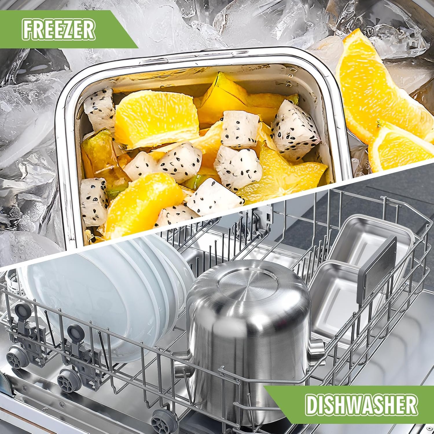 Grossiste conteneurs à sandwich en acier inoxydable 24oz, boîte hermétique avec couvercles, Fabricant réutilisable pour le repas, Logo Personnalisé, lunch boxes, BPA-free, compatibles lave-vaisselle, récipients de stockage alimentaire pour familles (vert)