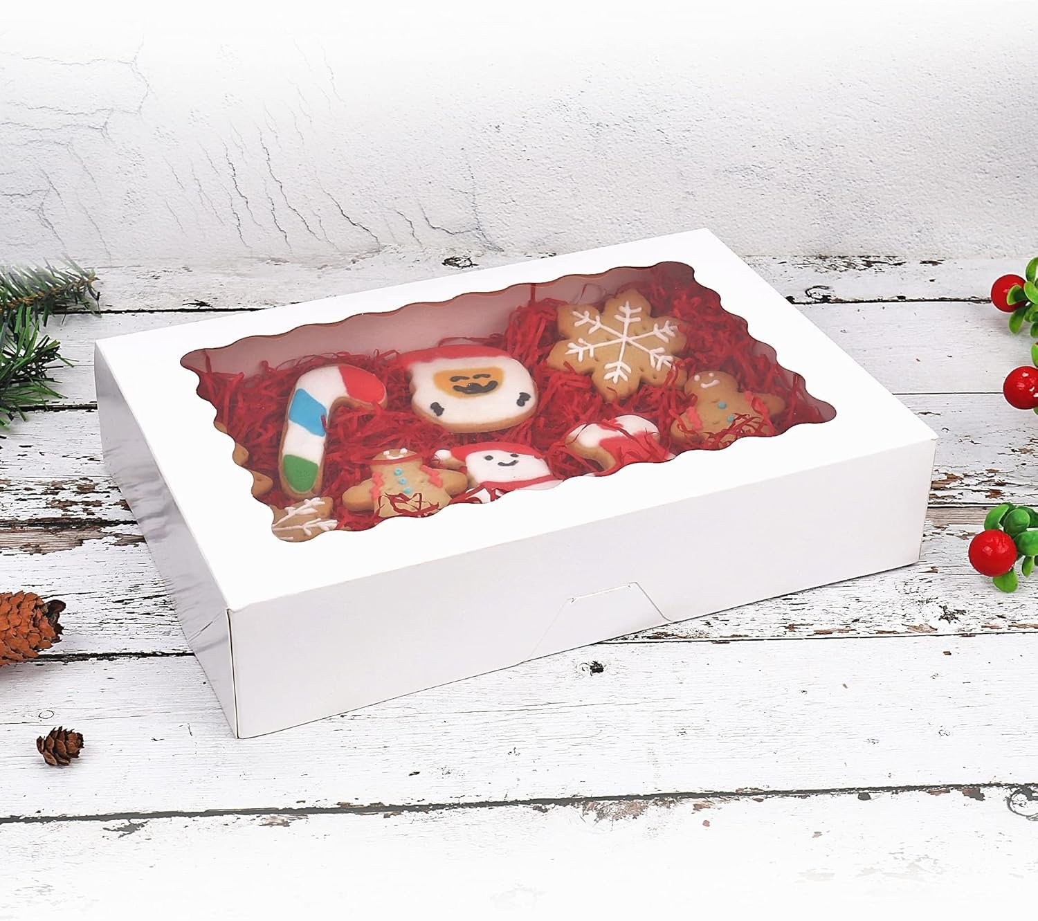 Boîte à pâtisserie en gros avec fenêtre, 20 unités, 12