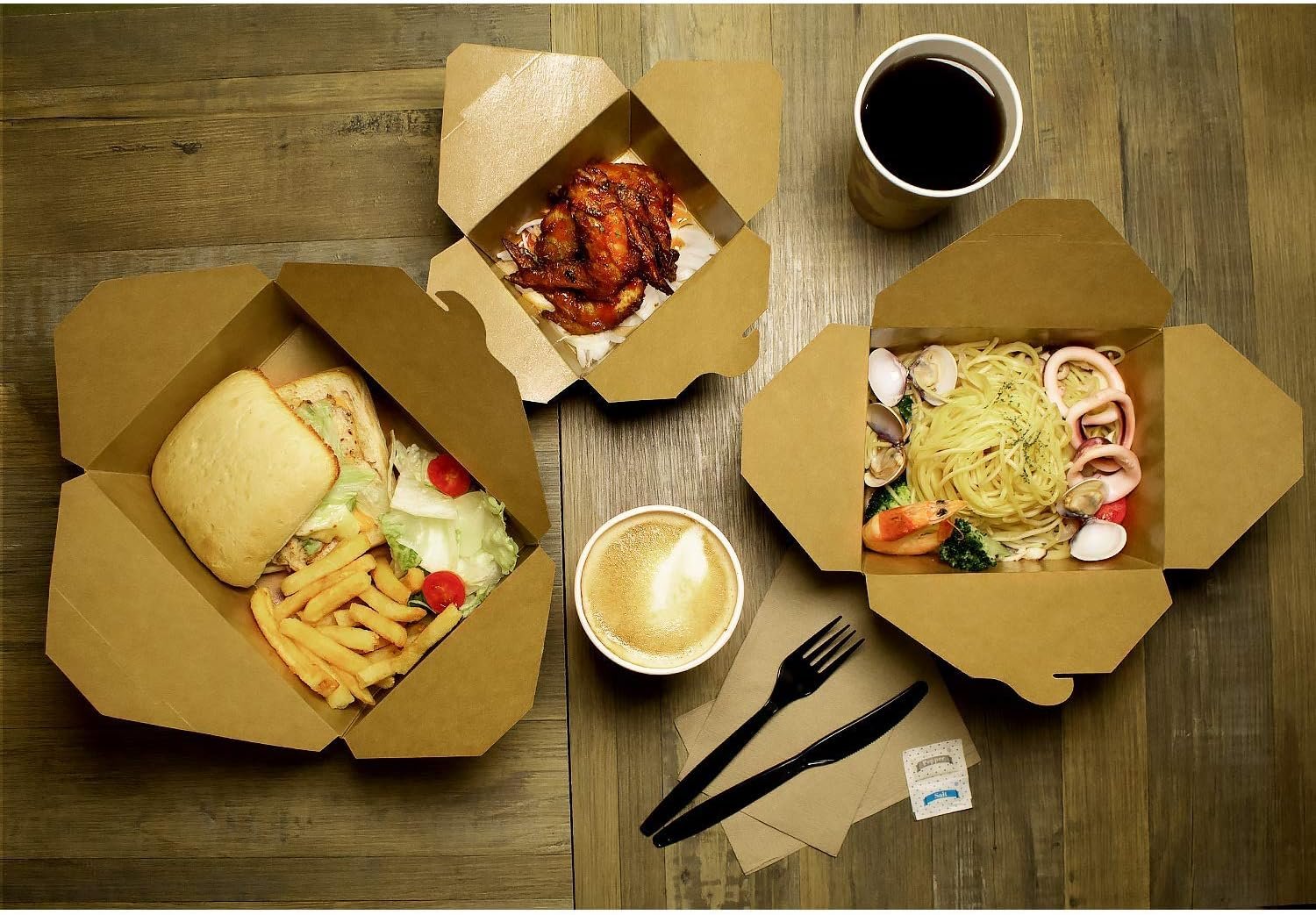 Grossiste en Vrac Boîtes à Emporter Microwavables 48 oz - 300 ct Résistantes aux Fuites Fournisseur de Boîtes Empilables et Résistantes à la Graisse Logo Personnalisé