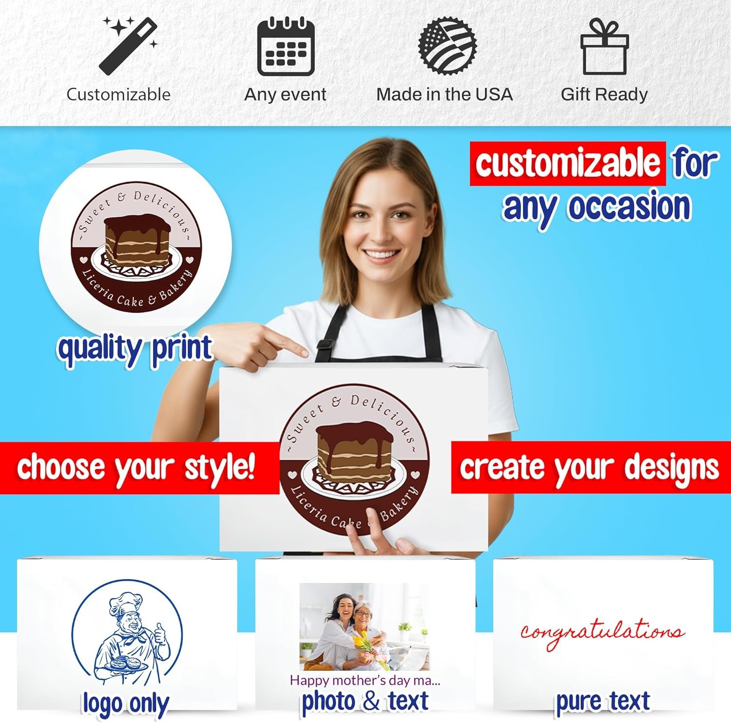 Grossiste Boîtes à Gâteaux Blanches Imprimées 18