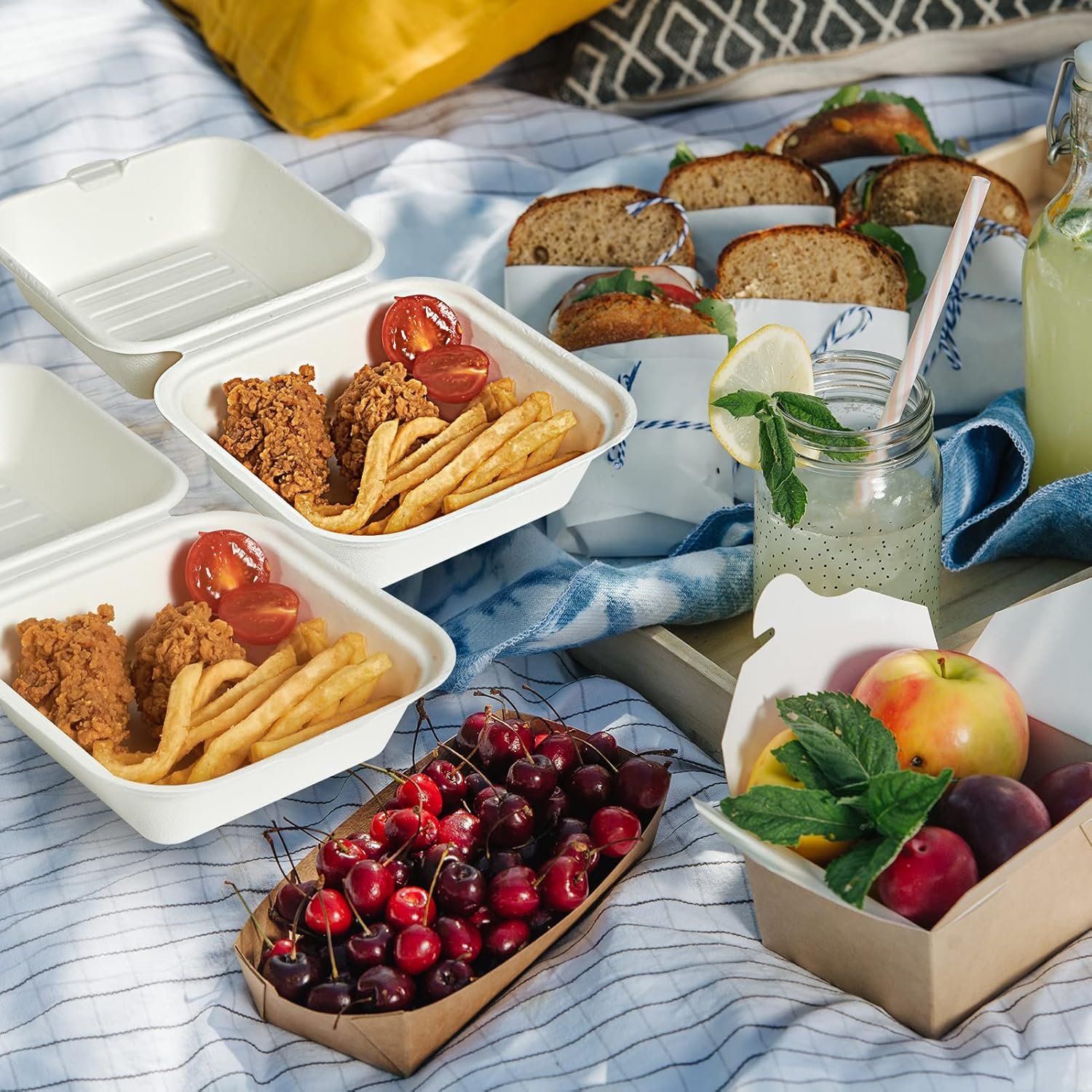 Grossiste conteneurs alimentaires jetables 200 pièces, 100% compostables, boîtes à emporter de 6 x 6 pouces pour salades, gâteaux et sandwichs, logo personnalisé disponible, fabricant de solutions durables. Grossiste conteneurs alimentaires jetables 200 pièces, 100% compostables, boîtes à emporter de 6 x 6 pouces pour salades, gâteaux et sandwichs, logo personnalisé disponible, fabricant de solutions durables.