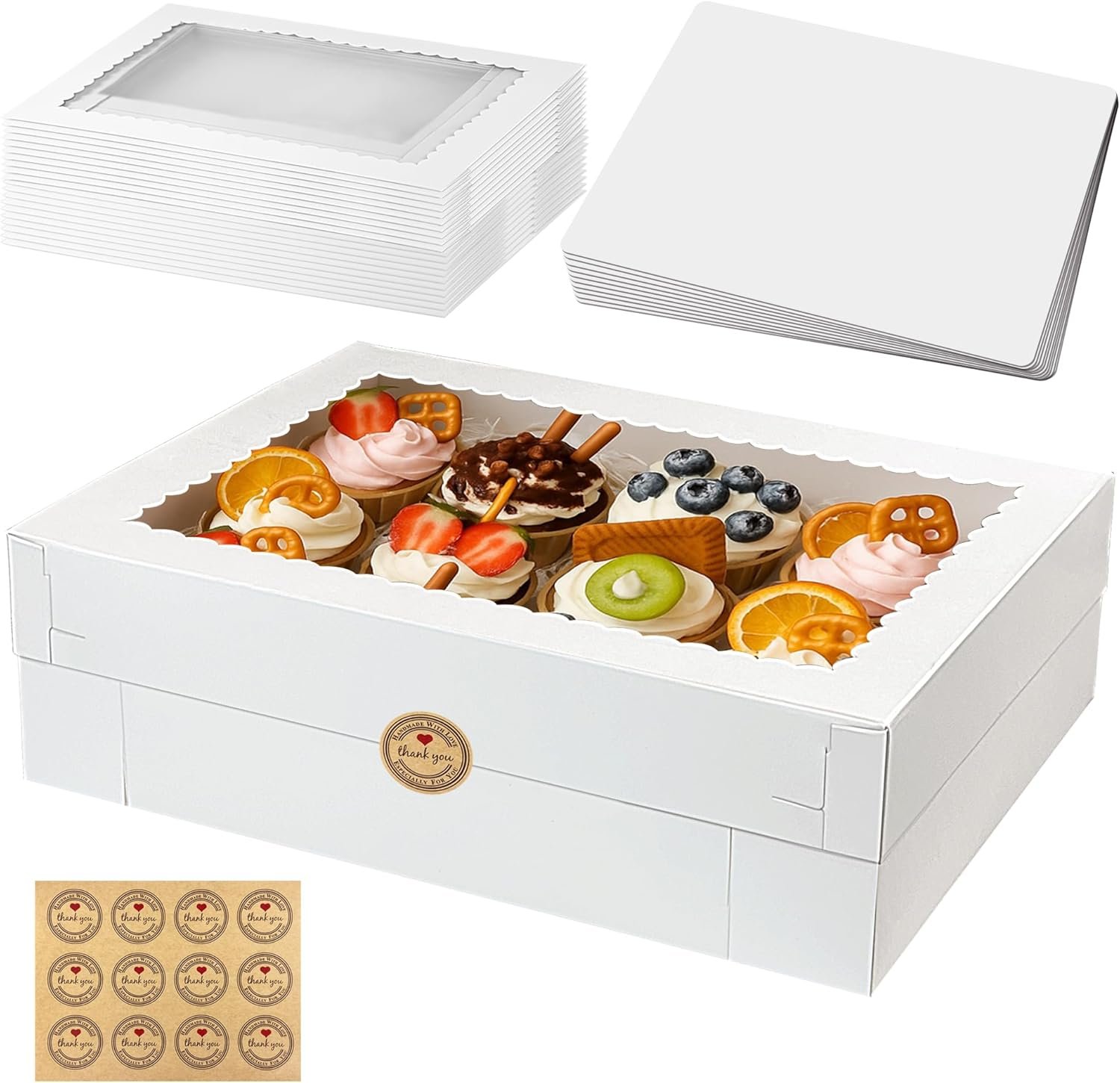 Boîtes à gâteau rectangulaires 16x11x4 pouces avec fenêtre et plateau, parfaites pour la pâtisserie, disponibles en gros auprès de fournisseurs, personnalisables avec logo, idéales pour emballer gâteaux, cupcakes, biscuits et tartes. Boîtes à gâteau rectangulaires 16x11x4 pouces avec fenêtre et plateau, parfaites pour la pâtisserie, disponibles en gros auprès de fournisseurs, personnalisables avec logo, idéales pour emballer gâteaux, cupcakes, biscuits et tartes.