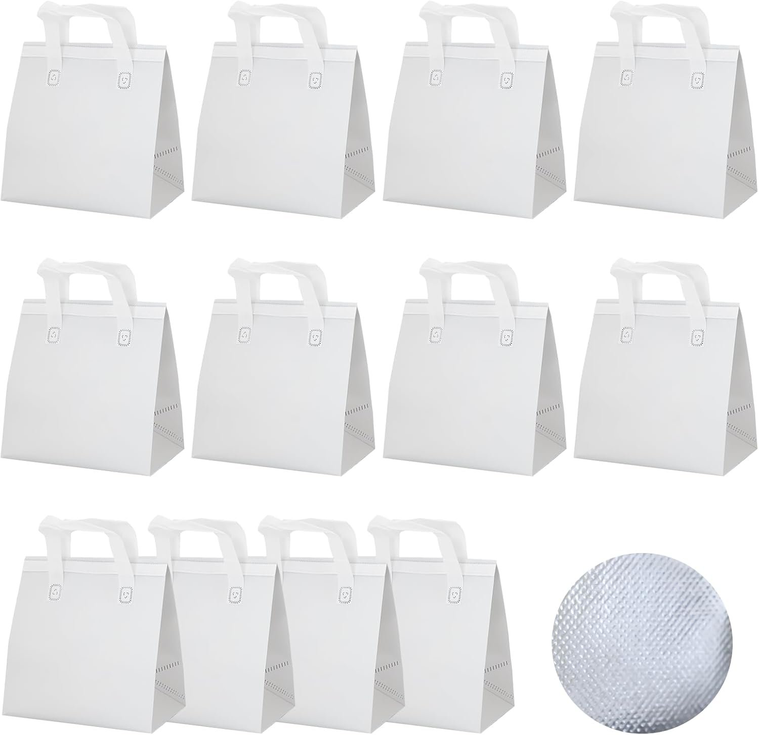 Grossiste 12 sacs isothermes blancs jetables pour le transport de nourriture, idéal pour boissons chaudes et froides, en vrac avec logo personnalisé, fournisseur pour livraisons de repas. Grossiste 12 sacs isothermes blancs jetables pour le transport de nourriture, idéal pour boissons chaudes et froides, en vrac avec logo personnalisé, fournisseur pour livraisons de repas.