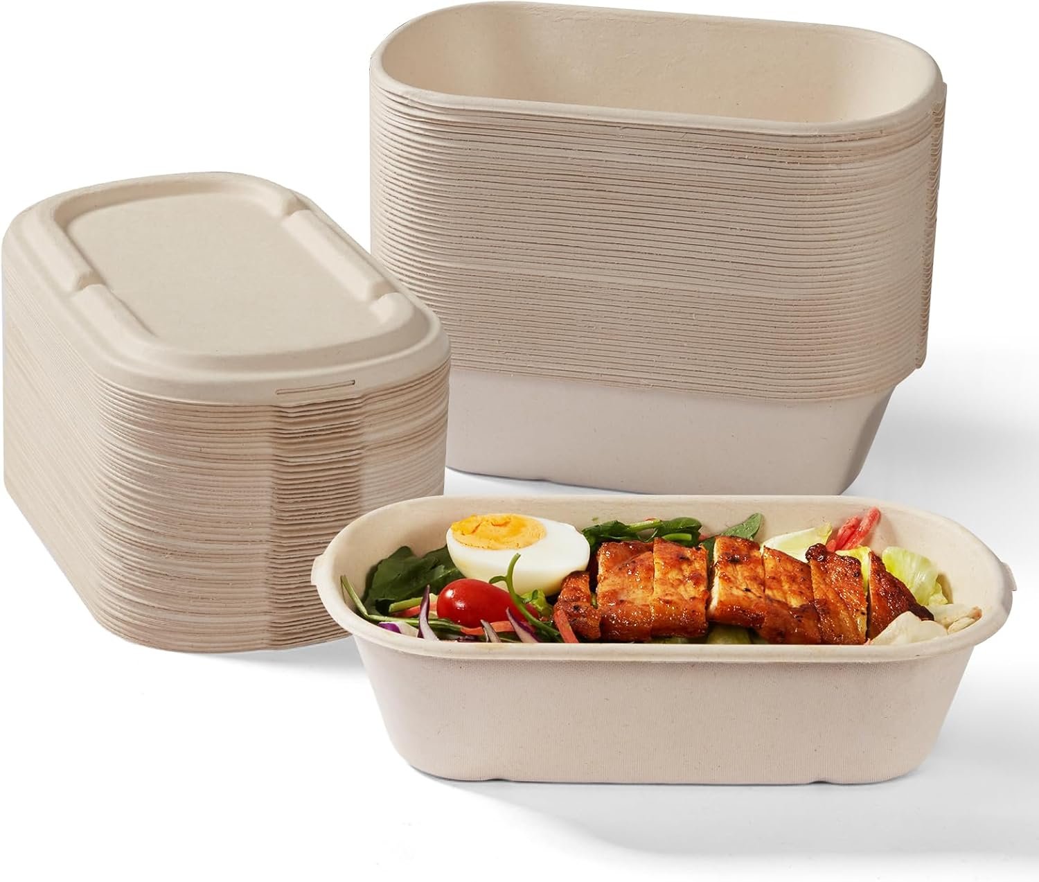 Grossiste 34 oz Contenants Alimentaires Jetables 100% Écologiques avec Couvercles – Boîtes à Emporter en Pulpe de Canne à Sucre, Biodegradables, Compstables et Compatibles Micro-ondes pour Préparation de Repas – Logo Personnalisé Pack de 50 Grossiste 34 oz Contenants Alimentaires Jetables 100% Écologiques avec Couvercles – Boîtes à Emporter en Pulpe de Canne à Sucre, Biodegradables, Compstables et Compatibles Micro-ondes pour Préparation de Repas – Logo Personnalisé Pack de 50