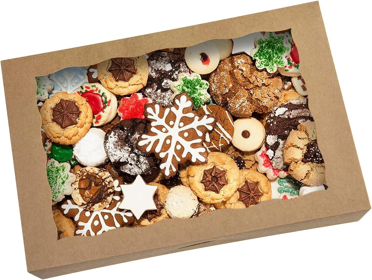 Grossiste Boîte à pâtisserie brune 15 pièces 12x8x2,5 pouces pour donuts et muffins avec couvercle transparent - Fabricant de boîte en papier auto-pop-up pour chocolats et fraises, Logo Personnalisé.