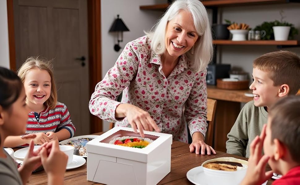 Grossiste Boîtes à Gâteau 12 Pouces avec Plateaux (10 boîtes et 10 plateaux), Boîtes de Boulangerie Blancs 12X12X8 Pouces avec Fenêtre pour Cajas Pasteles, Cookies, Pâtisseries, Tartes, Mariage, Anniversaire, OEM, Vente en Gros