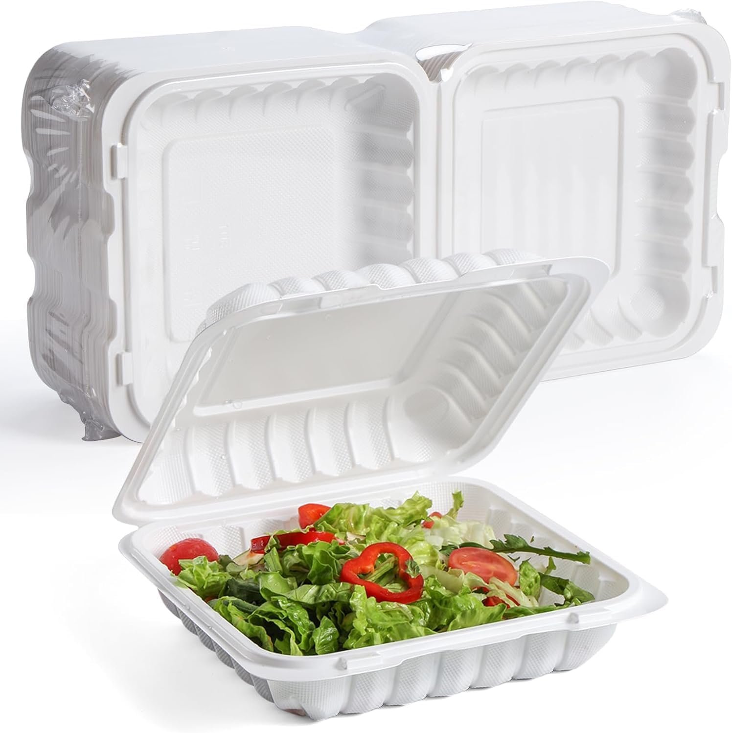 Grossiste Contenants Alimentaires Jetables 34 Pièces 8''x 8'' avec Couvercles, Fournisseur de Solutions de Rangement Plastique en Vrac pour Repas, OEM Sécurisé pour Micro-ondes, Idéal pour les Restaurants et le Service Traiteur.