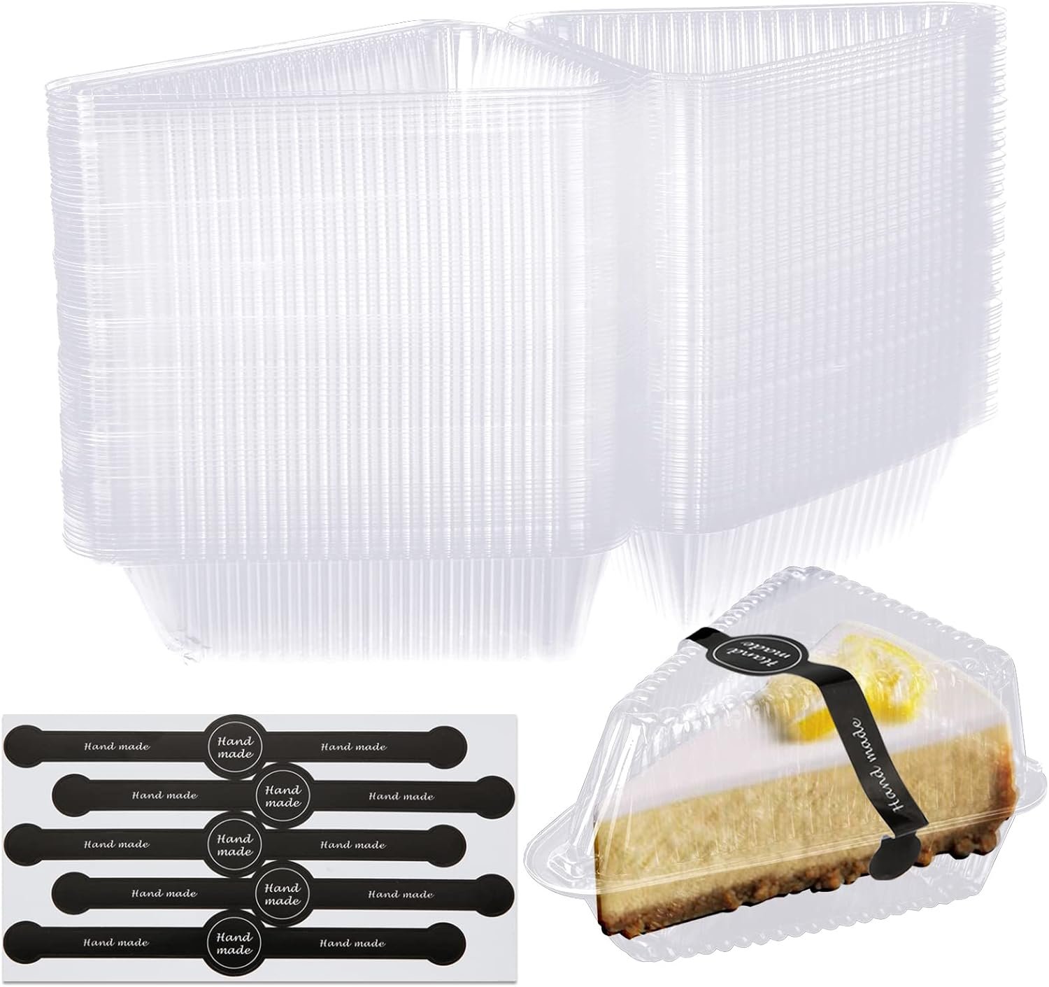 Grossiste Conteneur de Part de Gâteau en Plastique Transparent avec Couvercles, 200 Pcs Boîtes à Gâteaux Triangulaires Jetables pour Cheesecake, Flan, Desserts - Marque Blanche Prête à Emporter, Fabricant de Produits Alimentaires Grossiste Conteneur de Part de Gâteau en Plastique Transparent avec Couvercles, 200 Pcs Boîtes à Gâteaux Triangulaires Jetables pour Cheesecake, Flan, Desserts - Marque Blanche Prête à Emporter, Fabricant de Produits Alimentaires