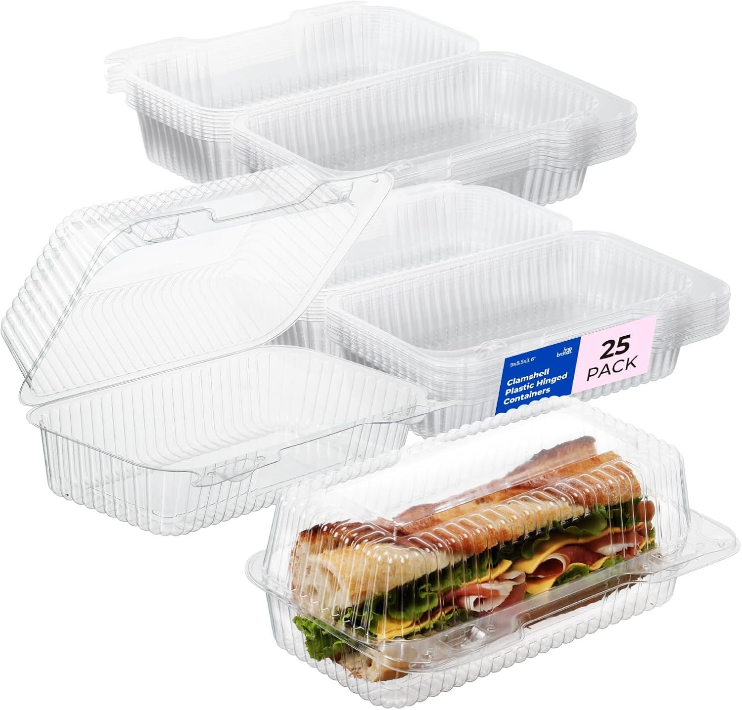 Grossiste Conteneurs en Plastique Clamshell 25 Pack 9” x 5.5” x 3.6” Idéal pour Pâtisserie Fruits Sandwiches, Logo Personnalisé, Fabricant Fournisseur Vente en Gros Grossiste Conteneurs en Plastique Clamshell 25 Pack 9” x 5.5” x 3.6” Idéal pour Pâtisserie Fruits Sandwiches, Logo Personnalisé, Fabricant Fournisseur Vente en Gros