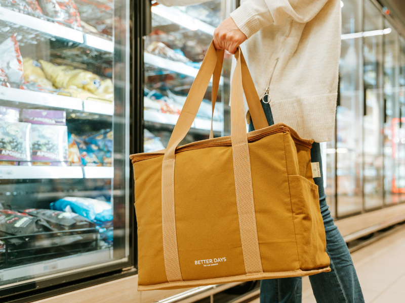 Grossiste Sac Isotherme Réutilisable XL – Sac de Courses Étanche et Isolé, Idéal pour Transporter Aliments Chauds et Froids avec Fermeture Éclair (Forêt) – Fabricant de Sacs de Magasin avec Logo Personnalisé