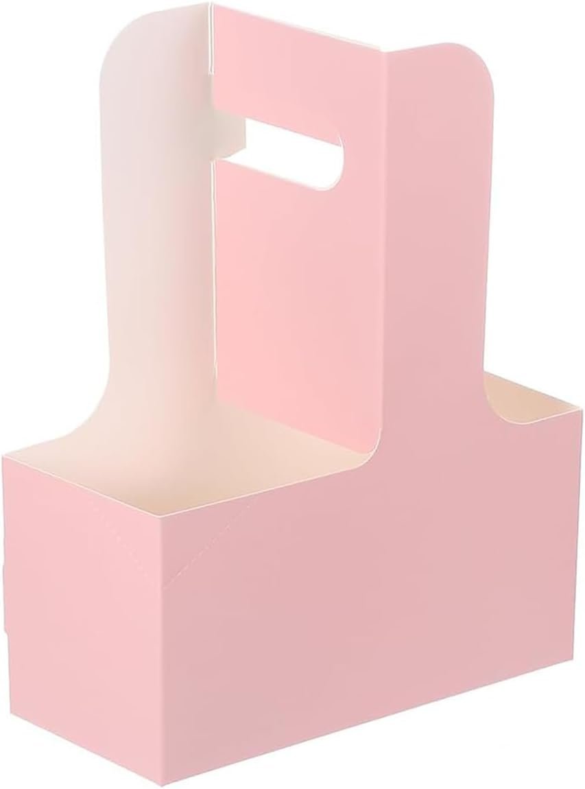Grossiste Supports à Boissons Jetables en Kraft avec Poignées, Capacité de 2 Tasses, Service Alimentaire pour Cafés et Restaurants, Fournisseur de Porte-Tasses, Pack de 20, OEM, Rose