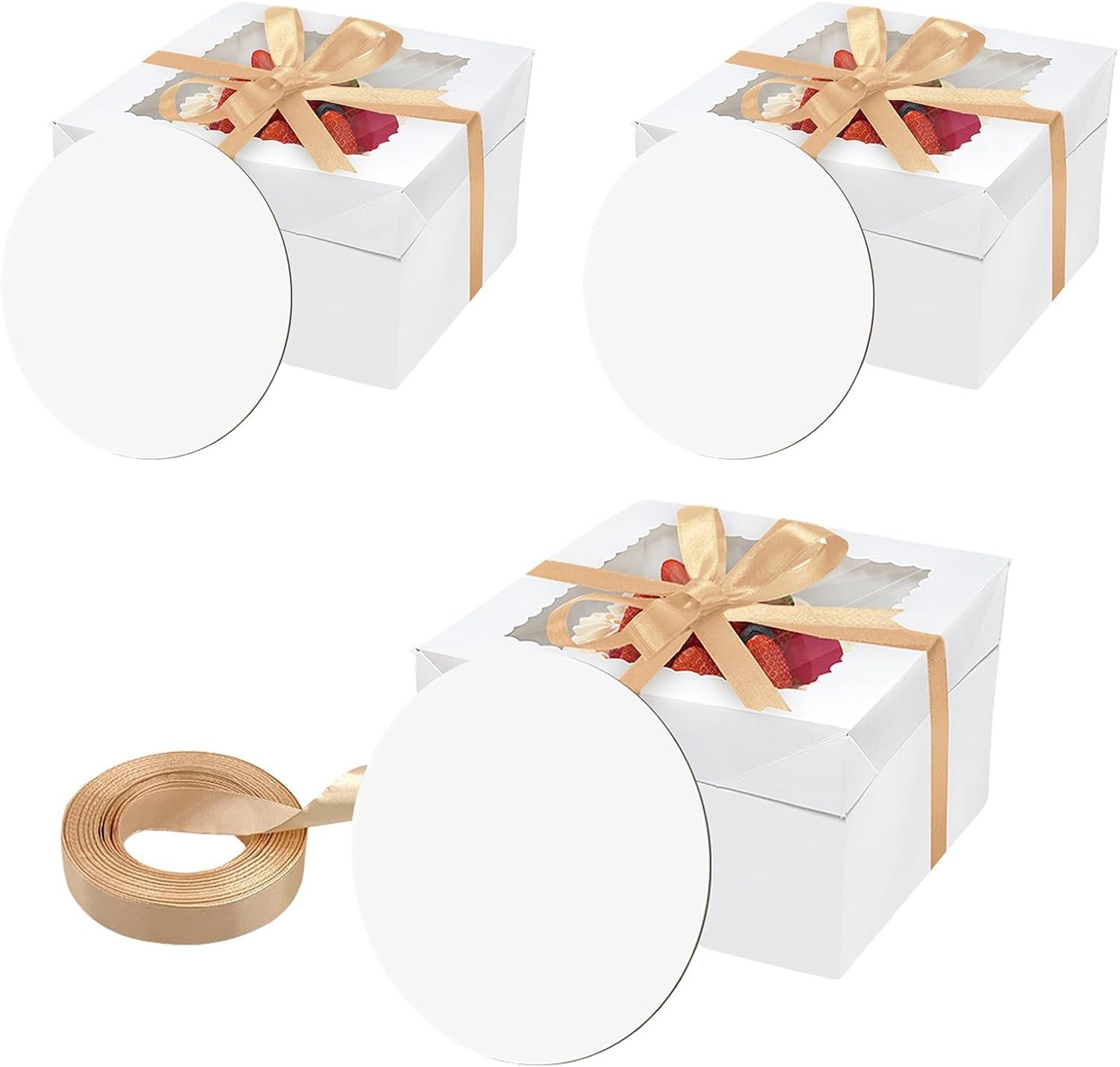 Grossiste boîtes à gâteaux carrées 10x10x8 pouces avec fenêtres et planches - Fabricant de solutions de packaging en vrac - Logo personnalisé et ruban en soie de 70ft Grossiste boîtes à gâteaux carrées 10x10x8 pouces avec fenêtres et planches - Fabricant de solutions de packaging en vrac - Logo personnalisé et ruban en soie de 70ft