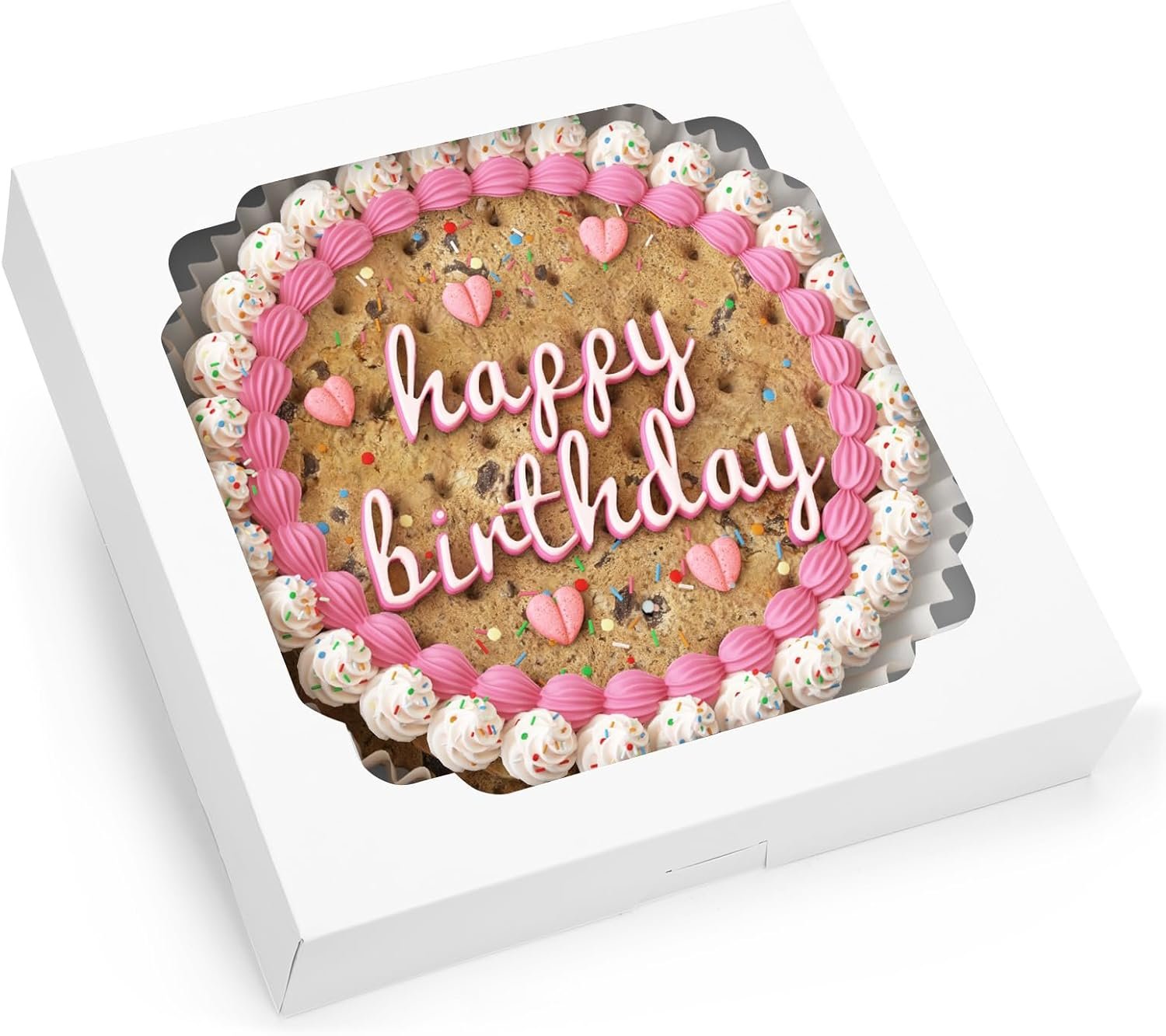 Grossiste de Boîtes à Gâteau 45pcs 12x12x2.5 pouces Blanches avec Fenêtre pour Cookies, Tartes, Pizzas, Fraises, Chocolats, Pâtisseries, Muffins et Donuts, Fournisseur de Packaging Personnalisé OEM