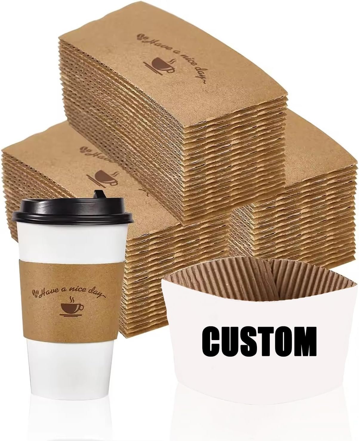 Grossiste de Manchons à Café Imprimés Personnalisés 10-20oz, Sleeve en Kraft Brun Naturel pour Boissons Chaudes, Logo Personnalisé pour Favoris de Mariage, Fournisseur de Manchons Jetables en Vrac Grossiste de Manchons à Café Imprimés Personnalisés 10-20oz, Sleeve en Kraft Brun Naturel pour Boissons Chaudes, Logo Personnalisé pour Favoris de Mariage, Fournisseur de Manchons Jetables en Vrac