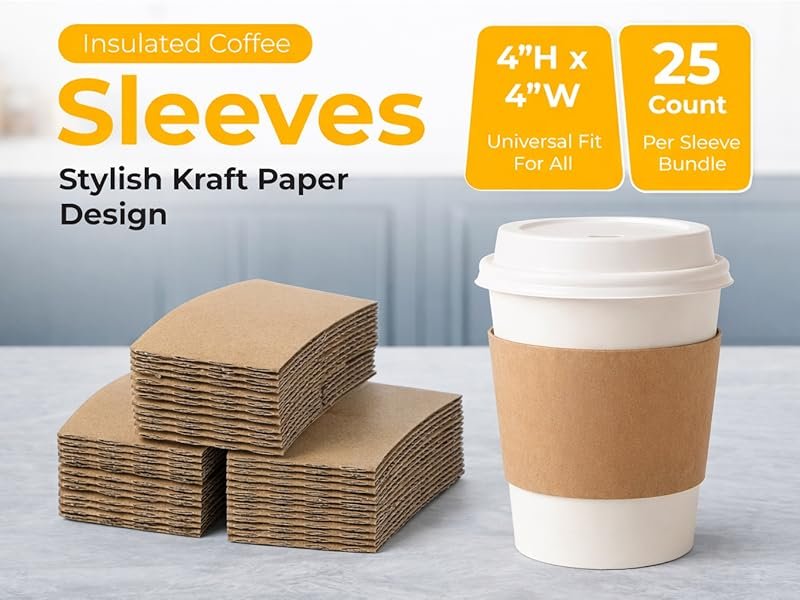 Grossiste de manchons à café isolants personnalisables de 25 pièces pour tasses de 10-20oz | Marque blanche, design en papier kraft éco-responsable, réutilisable et élégant, parfait pour les boissons chaudes et froides, cafés, fêtes et événements, Fabricant fiable. Grossiste de manchons à café isolants personnalisables de 25 pièces pour tasses de 10-20oz | Marque blanche, design en papier kraft éco-responsable, réutilisable et élégant, parfait pour les boissons chaudes et froides, cafés, fêtes et événements, Fabricant fiable.