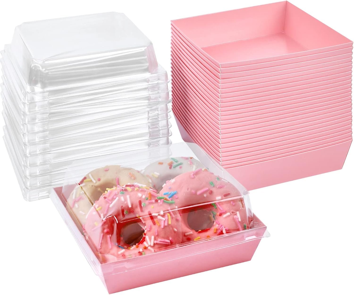 Grossiste en Vrac Boîtes à Charcuterie Petites avec Couvercles transparents, Contenants alimentaires jetables de 5 pouces pour sandwich, cookie, pâtisserie, part de gâteau (rose, 50 unités) - Fabricant avec Logo Personnalisé Grossiste en Vrac Boîtes à Charcuterie Petites avec Couvercles transparents, Contenants alimentaires jetables de 5 pouces pour sandwich, cookie, pâtisserie, part de gâteau (rose, 50 unités) - Fabricant avec Logo Personnalisé