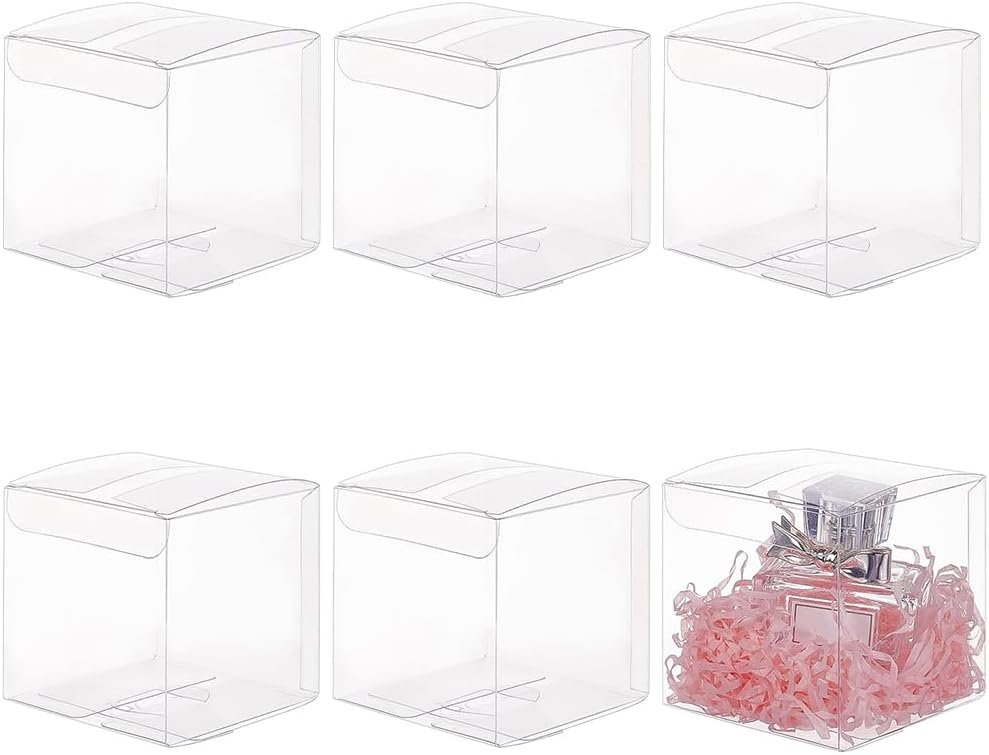Grossiste en Vrac de Boîtes Transparentes en Plastique 3x3x3 Pouces pour Mariage et Fêtes, Fournisseur de Packaging pour Bonbons et Biscuits de Noël, Logo Personnalisé Disponible