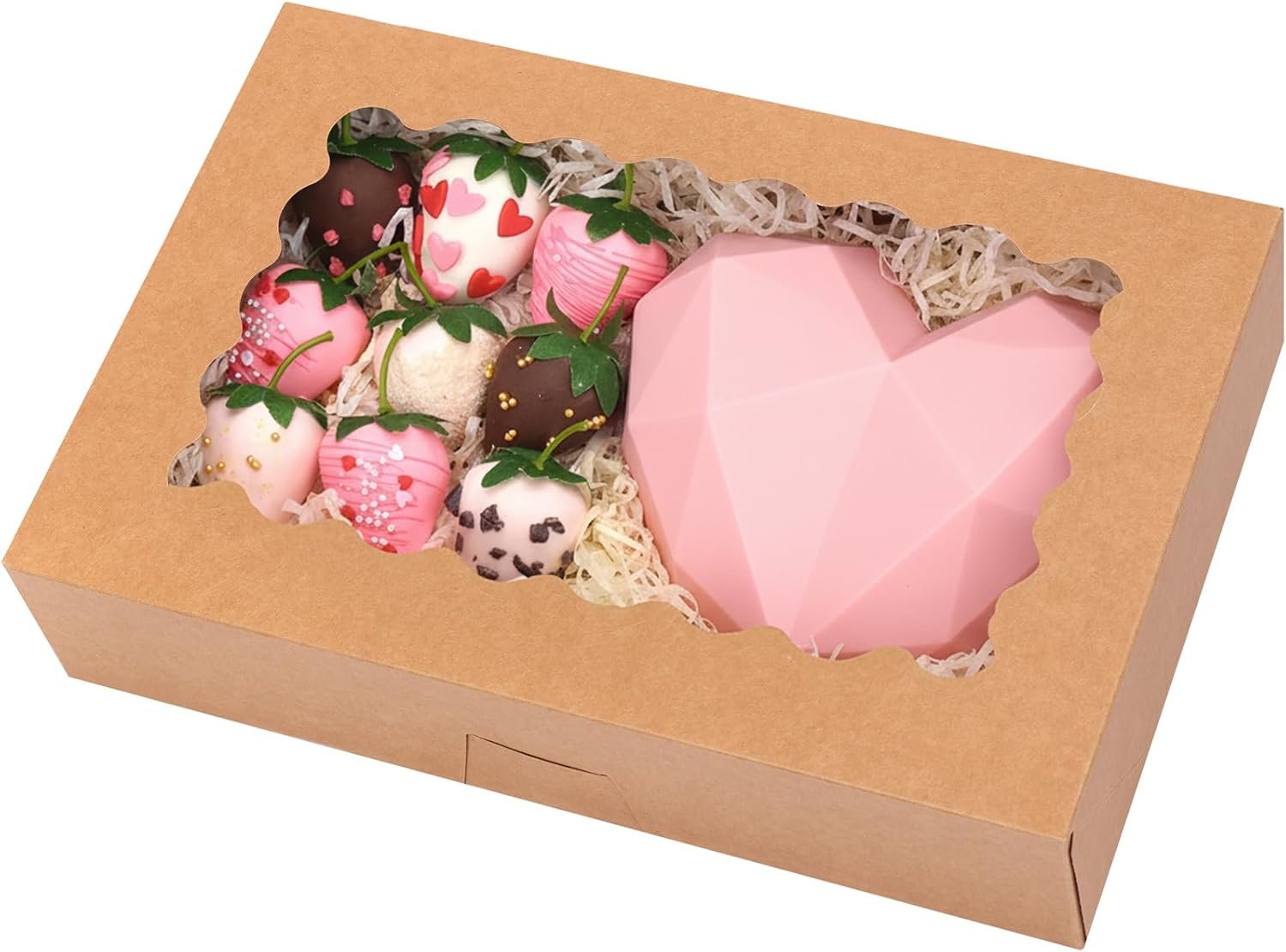 Grossiste en Vrac de Boîtes à Pâtisserie Auto-Pop-Up 12x8x2,5 pouces avec Fenêtres pour Fraises Chocolatées, Beignets, Pâtisseries - Logo Personnalisé - Fabricant Fiable Grossiste en Vrac de Boîtes à Pâtisserie Auto-Pop-Up 12x8x2,5 pouces avec Fenêtres pour Fraises Chocolatées, Beignets, Pâtisseries - Logo Personnalisé - Fabricant Fiable