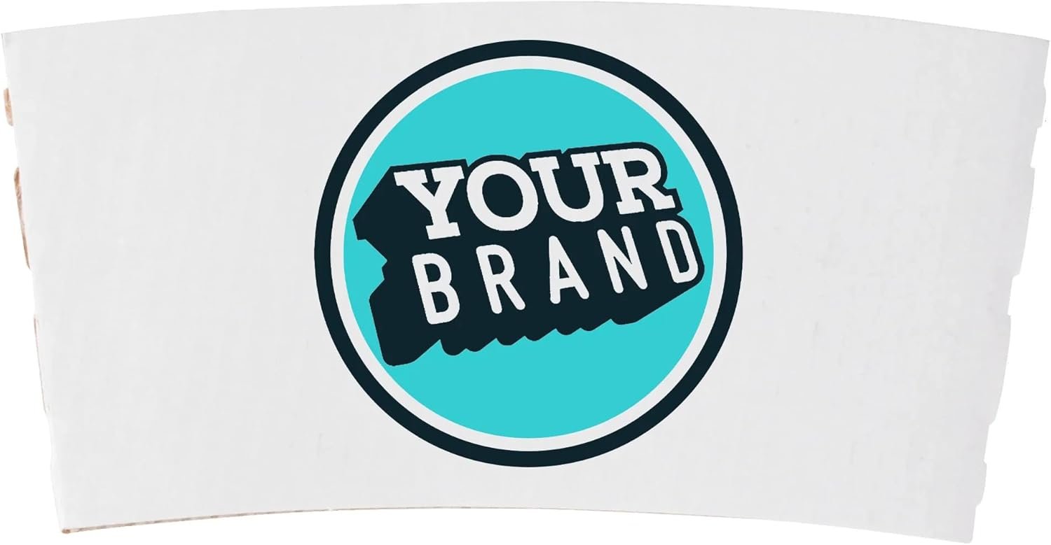 Grossiste en Vrac de Manchons de Tasse à Café Traditionnels Blancs 12-24 oz, Fournisseur OEM, Logo Personnalisé (1000)