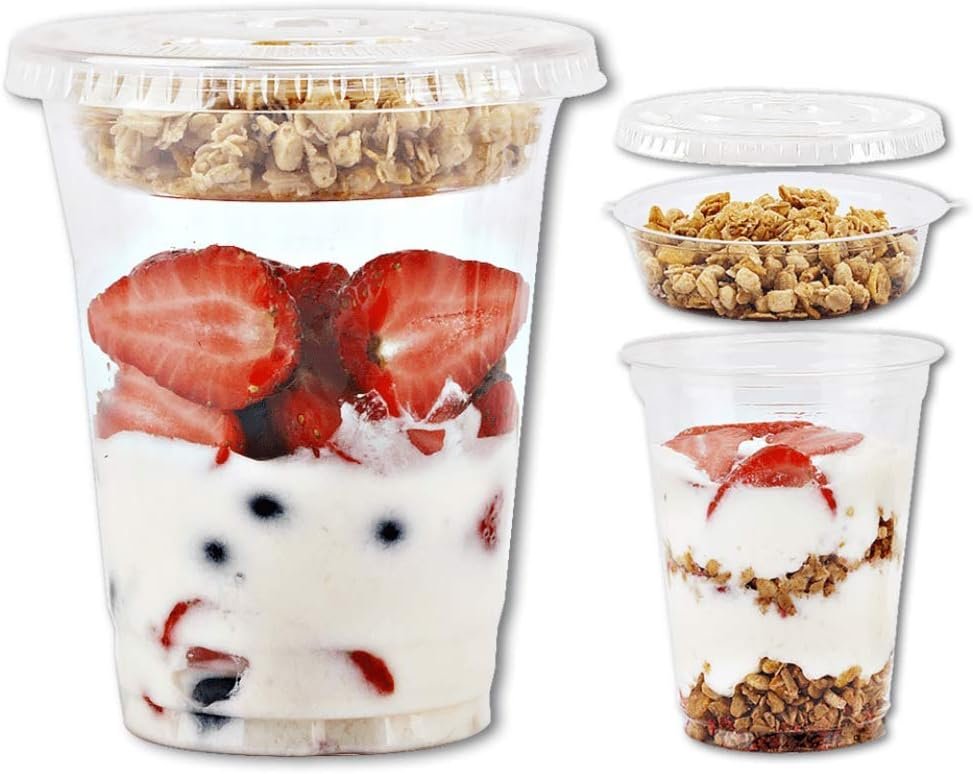 Grossiste en cups en plastique transparent 12oz, parfaits pour les yaourts et fruits, avec insert et couvercles anti-fuite. Solutions OEM pour enfants, snacks à emporter, dips et légumes, 50 ensembles en vrac. Fabricant de contenants alimentaires pratiques. Grossiste en cups en plastique transparent 12oz, parfaits pour les yaourts et fruits, avec insert et couvercles anti-fuite. Solutions OEM pour enfants, snacks à emporter, dips et légumes, 50 ensembles en vrac. Fabricant de contenants alimentaires pratiques.
