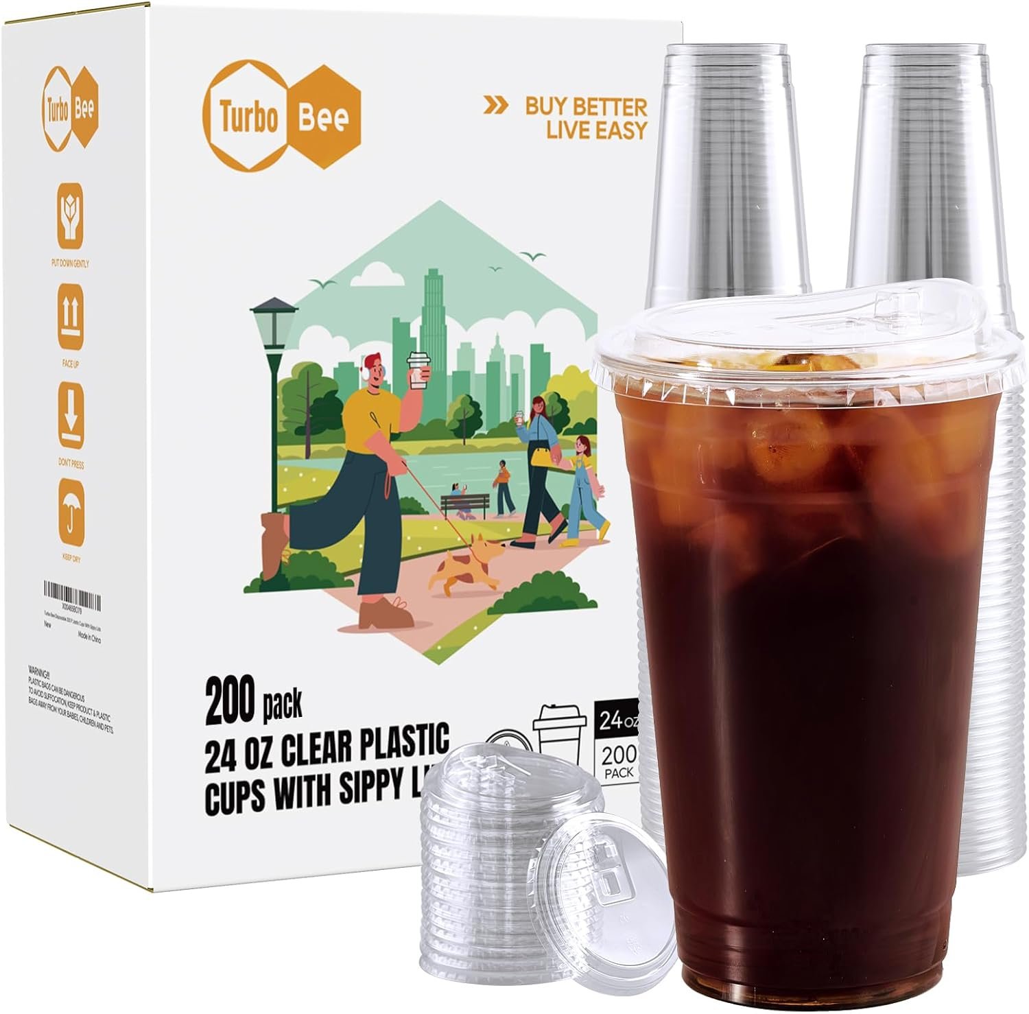Grossiste gobelets en plastique transparents de 24 OZ avec couvercles sans paille, vente en gros pour café glacé, smoothies, soda, limonade, boissons froides, logo personnalisé, fabriqué par un fournisseur de confiance.