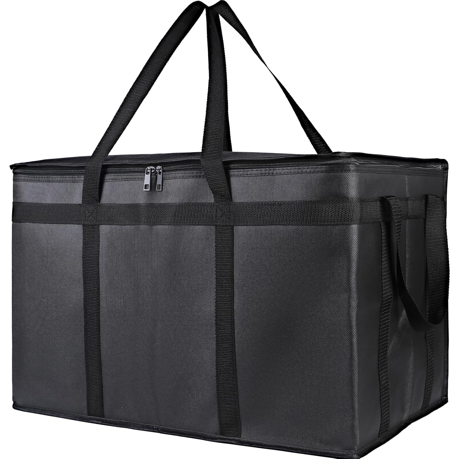 Grossiste grande capacité sac de livraison alimentaire isolé, sac de livraison de pizza XXXL pour aliments chauds et froids, fabriqué en usine, sac réutilisable de maintien au chaud, sac de refroidissement pour restauration, vente en gros pour services de transport, sac pour réceptions (noir, 1Pk) Grossiste grande capacité sac de livraison alimentaire isolé, sac de livraison de pizza XXXL pour aliments chauds et froids, fabriqué en usine, sac réutilisable de maintien au chaud, sac de refroidissement pour restauration, vente en gros pour services de transport, sac pour réceptions (noir, 1Pk)