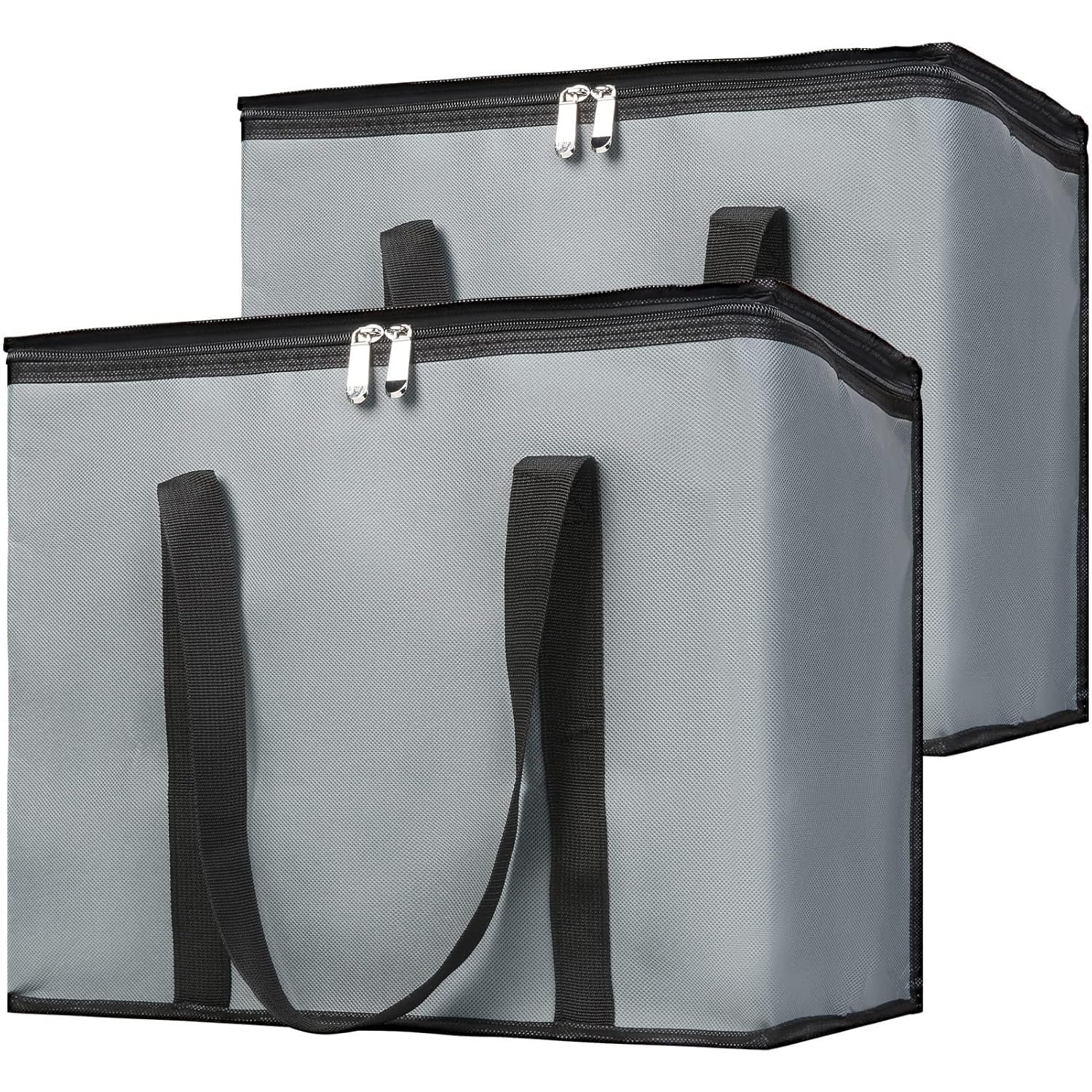 Grossiste sacs de courses isothermes réutilisables 2-pack, convenant aux aliments congelés extra larges, fournitures de magasin avec logo personnalisé, accessoires de refroidissement, sacs isolés, gris foncé. Grossiste sacs de courses isothermes réutilisables 2-pack, convenant aux aliments congelés extra larges, fournitures de magasin avec logo personnalisé, accessoires de refroidissement, sacs isolés, gris foncé.