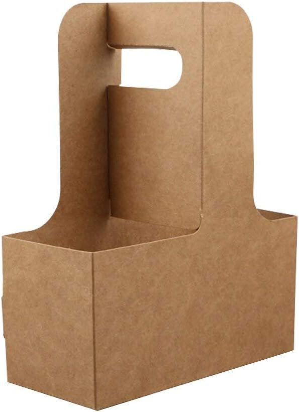 Grossiste transporteur de boissons en papier avec poignée 2 cup 200 unités - Fabricant d'emballages jetables - Logo Personnalisé disponible