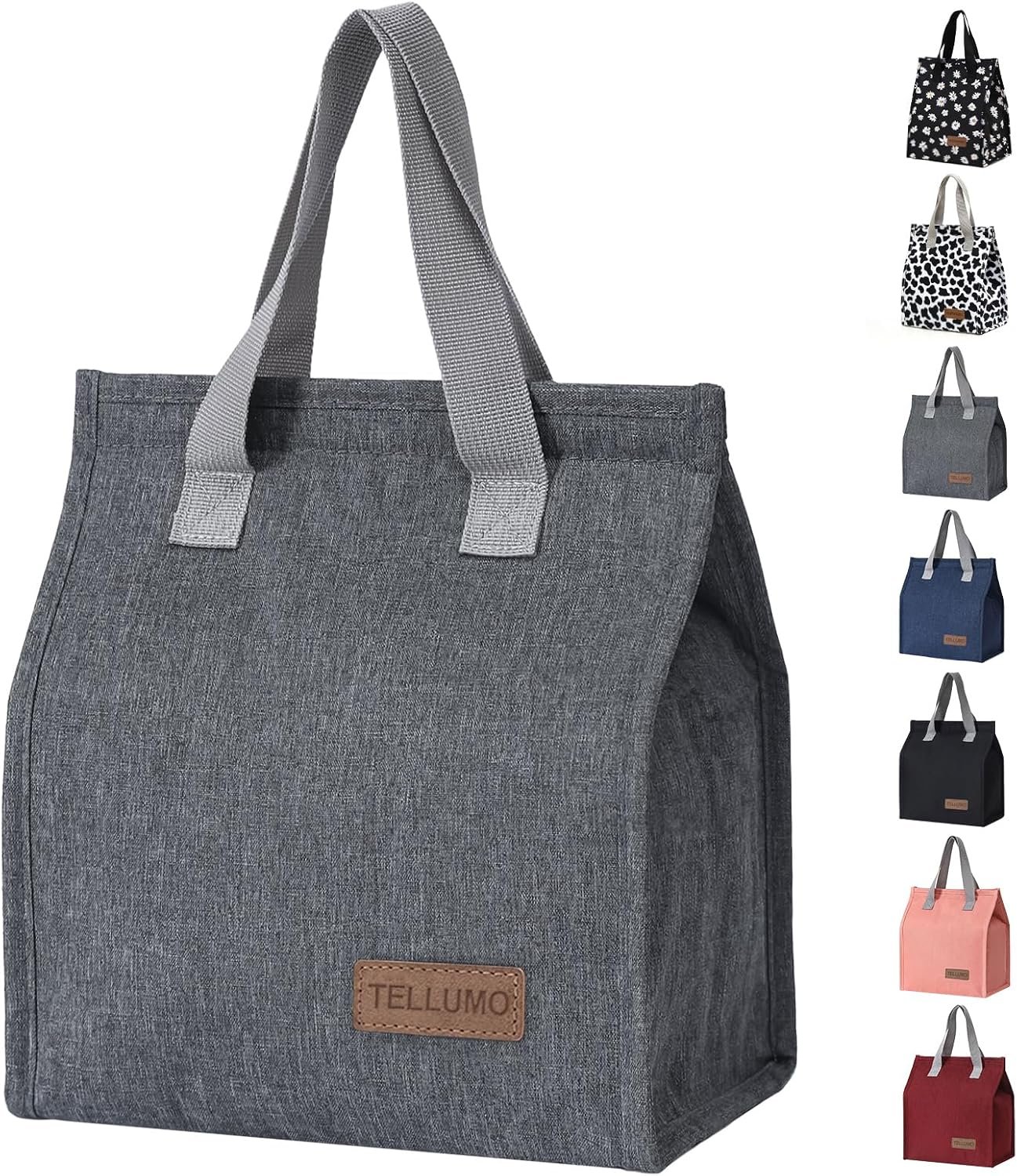 Sac à déjeuner isolé, gros volume pour bureau, travail, école, plage ou voyage, Logo Personnalisé, Fabricant, réutilisable et étanche (Gris) Sac à déjeuner isolé, gros volume pour bureau, travail, école, plage ou voyage, Logo Personnalisé, Fabricant, réutilisable et étanche (Gris)