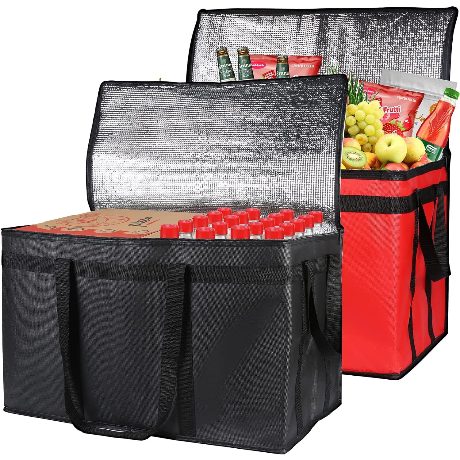 Sac de Livraison Alimentaire Isotherme XXX-Large, Solution de Transport pour Aliment et Boisson, Grossiste en Vrac, Sac Réutilisable de Grande Capacité pour Nourriture Chaude et Froide, Fabricant de Sac de Transport Durable, Logo Personnalisé Disponible, Noir et Rouge Sac de Livraison Alimentaire Isotherme XXX-Large, Solution de Transport pour Aliment et Boisson, Grossiste en Vrac, Sac Réutilisable de Grande Capacité pour Nourriture Chaude et Froide, Fabricant de Sac de Transport Durable, Logo Personnalisé Disponible, Noir et Rouge
