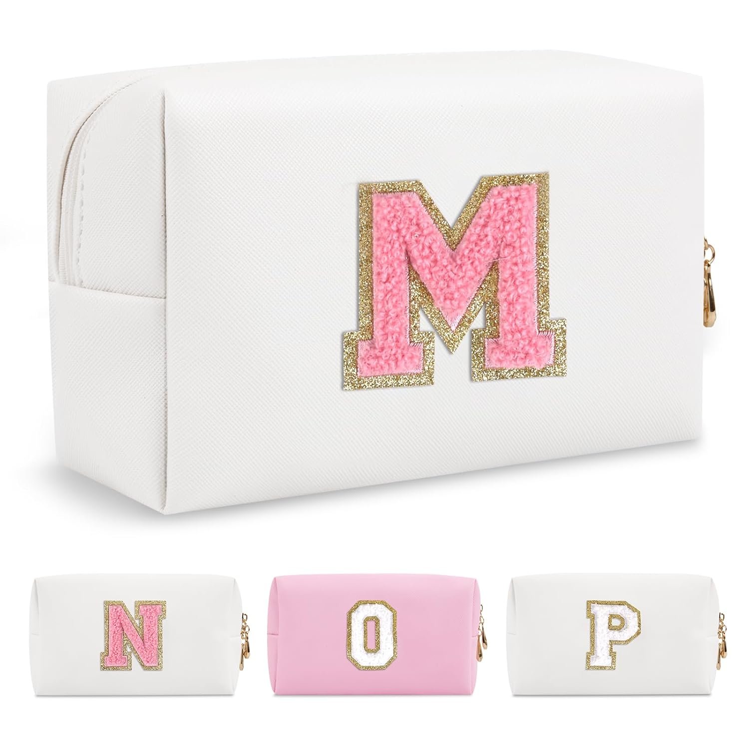 Sac de maquillage personnalisé initial A-Z, sac patch preppy, petit sac cosmétique en cuir PU avec fermeture éclair, idéal cadeau pour les filles adolescentes, femmes, anniversaire, maman. Grossiste en vente en gros, fabricant de sacs avec logo personnalisé. Sac de maquillage personnalisé initial A-Z, sac patch preppy, petit sac cosmétique en cuir PU avec fermeture éclair, idéal cadeau pour les filles adolescentes, femmes, anniversaire, maman. Grossiste en vente en gros, fabricant de sacs avec logo personnalisé.