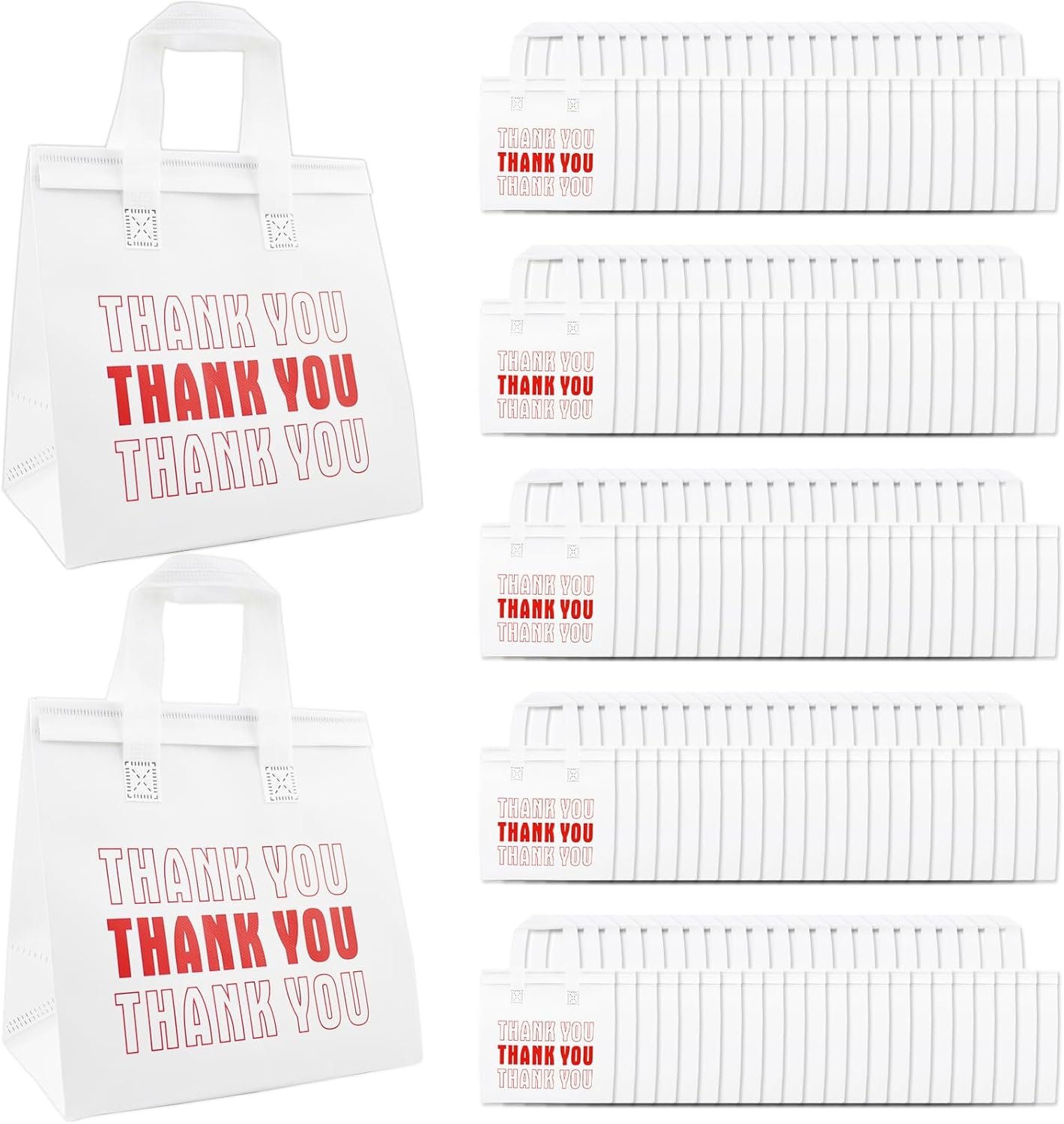 Sacs de livraison en vrac de 110 pièces avec isolation thermique 9,4 x 9,4 x 5,9 pouces, idéal pour le café, le thé, les aliments chauds et froids, grossiste, fabriqué par un fournisseur avec logo personnalisé.