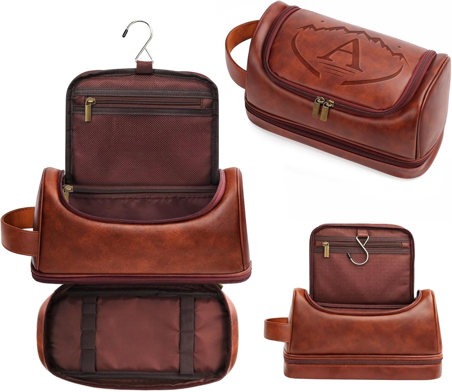 Toiletry Bag pour Hommes, Organisateur de Toilette Suspendu Personnalisé avec Logo, Fournisseur de Kits de Rasage en Cuir PU Imperméable, Vente en Gros de Cadeaux pour Hommes Toiletry Bag pour Hommes, Organisateur de Toilette Suspendu Personnalisé avec Logo, Fournisseur de Kits de Rasage en Cuir PU Imperméable, Vente en Gros de Cadeaux pour Hommes