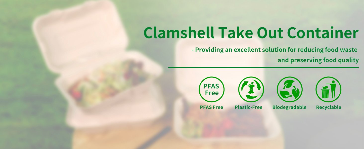 Grossiste Contenants à Emporter Compostables 100 Pack 9x6 Pouces avec Couvercle, Eco-Friendly Biodegradables en Bagasse, Fabricant Vente en Gros PFAS-Free, Brun, OEM