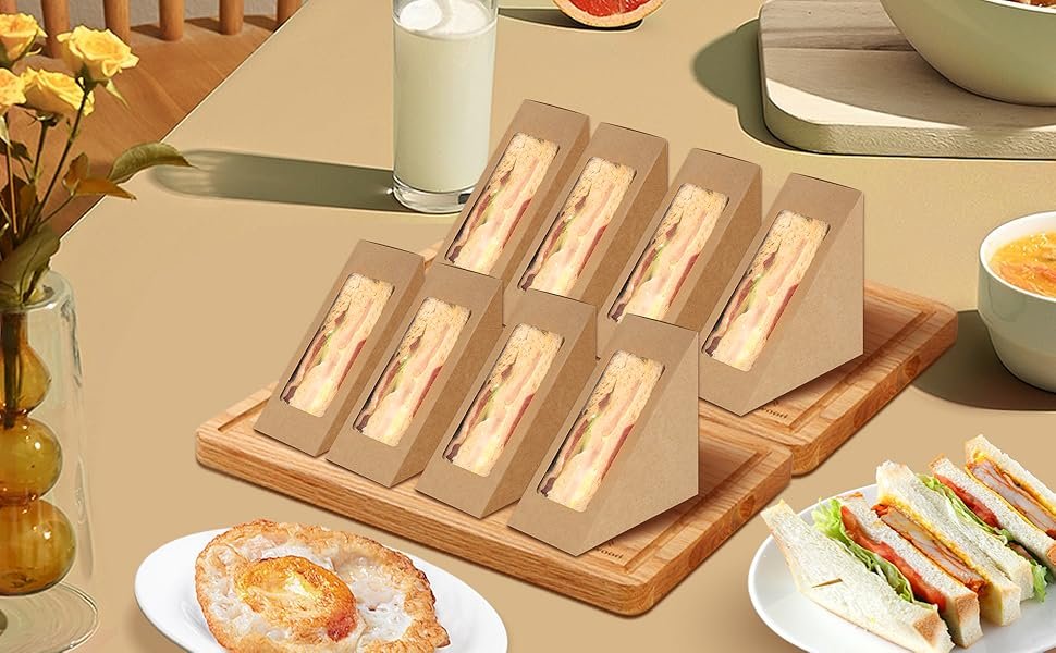 Boîtes à sandwiches en papier 50 pièces, Vente en gros de contenants à emporter avec fenêtre, Logo personnalisé pour burgers miniatures pour boulangerie et service de restauration. Boîtes à sandwiches en papier 50 pièces, Vente en gros de contenants à emporter avec fenêtre, Logo personnalisé pour burgers miniatures pour boulangerie et service de restauration.