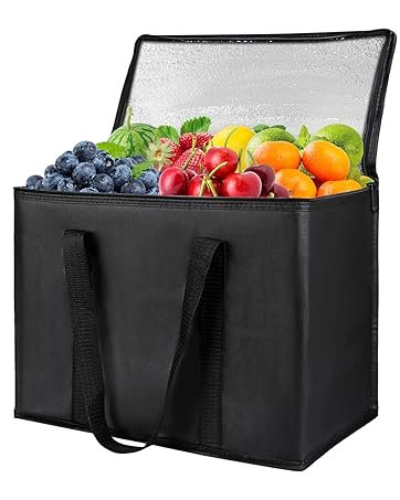 Grossiste Sac de Livraison Alimentaire Isolé XXXL, Sac Réutilisable pour Courses et Catering 22x14x13, Fournisseur de Solutions de Transport, Logo Personnalisé, Noir, 1-Pack Grossiste Sac de Livraison Alimentaire Isolé XXXL, Sac Réutilisable pour Courses et Catering 22x14x13, Fournisseur de Solutions de Transport, Logo Personnalisé, Noir, 1-Pack