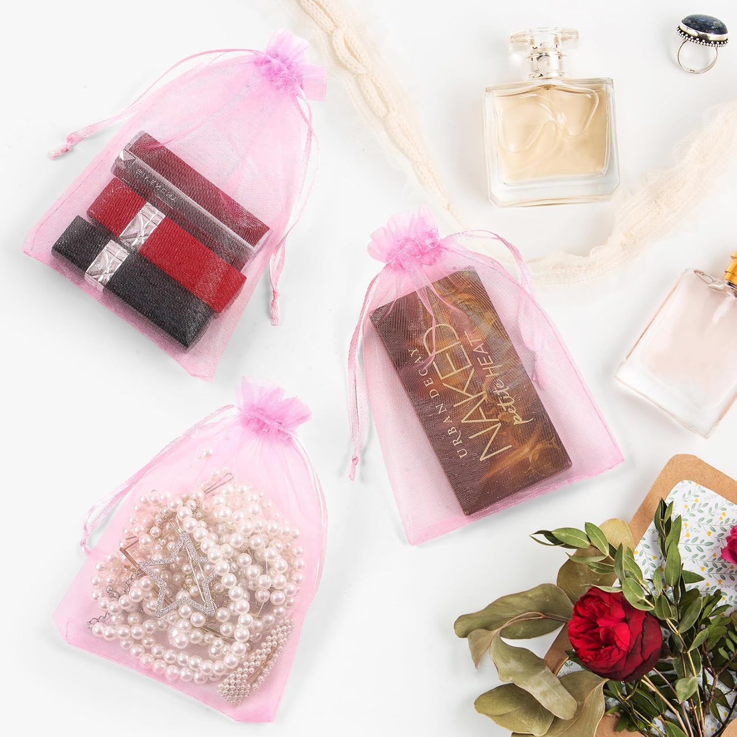 Grossiste Sacs en Organza Rose 10x15 cm 50 Pièces Marque Blanche pour Bijoux Bonbons Savon Faveurs Mariage Anniversaire Baby Shower Usine Grossiste Sacs en Organza Rose 10x15 cm 50 Pièces Marque Blanche pour Bijoux Bonbons Savon Faveurs Mariage Anniversaire Baby Shower Usine