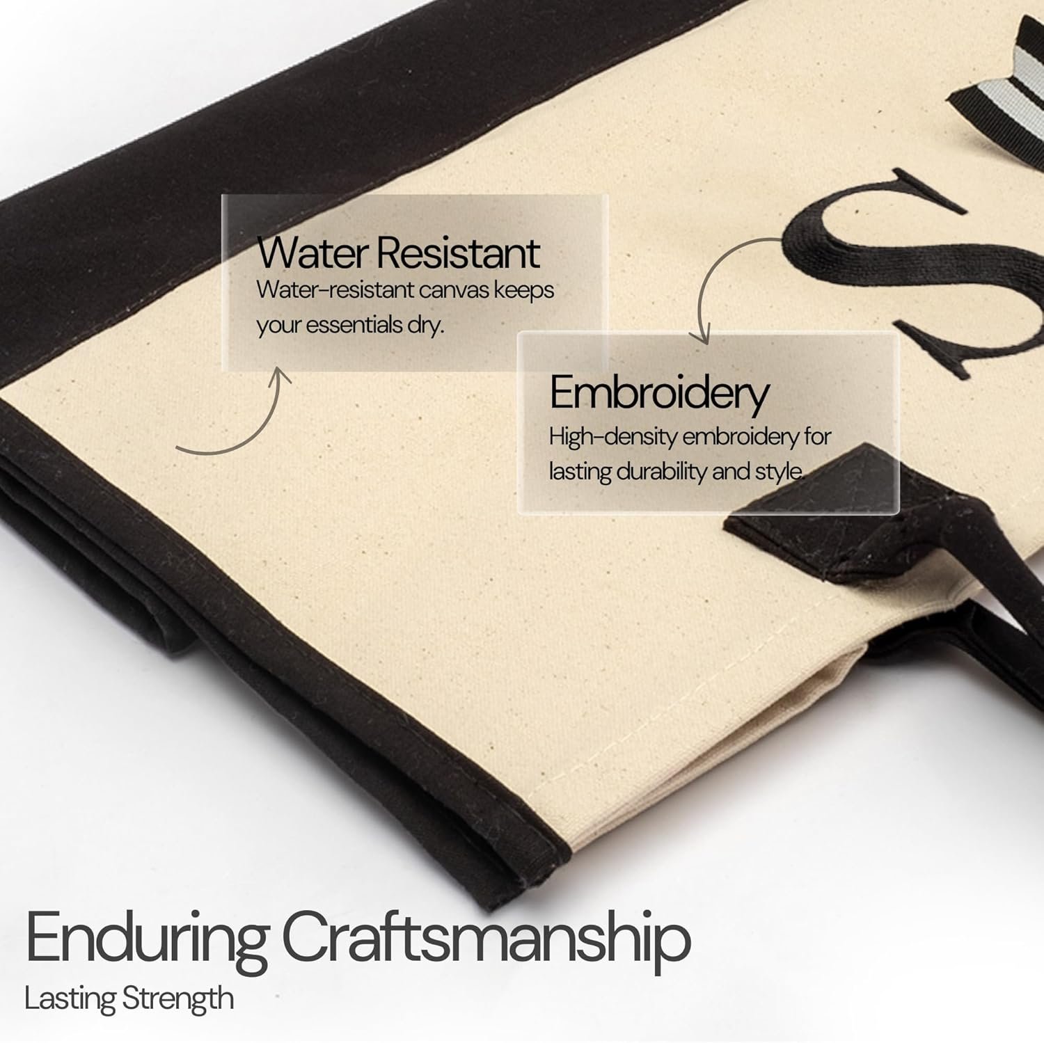 Grossiste Sac Tote en Toile Coton Grand avec Logo Personnalisé Monogrammé Initiales pour Femmes Plage Courses Réutilisable Travail Voyage Fabricant