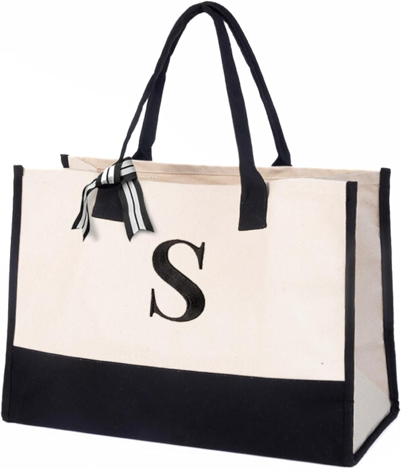 Grossiste Sac Tote en Toile Coton Grand avec Logo Personnalisé Monogrammé Initiales pour Femmes Plage Courses Réutilisable Travail Voyage Fabricant