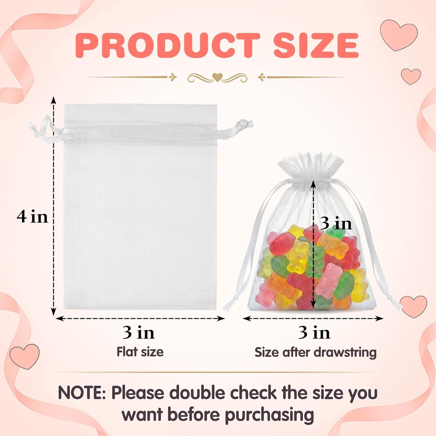 Fournisseur sacs en organza blancs 3x4 50 pièces OEM petits cadeaux à cordon pour bijoux bonbons mariage baby shower grossiste Fournisseur sacs en organza blancs 3x4 50 pièces OEM petits cadeaux à cordon pour bijoux bonbons mariage baby shower grossiste