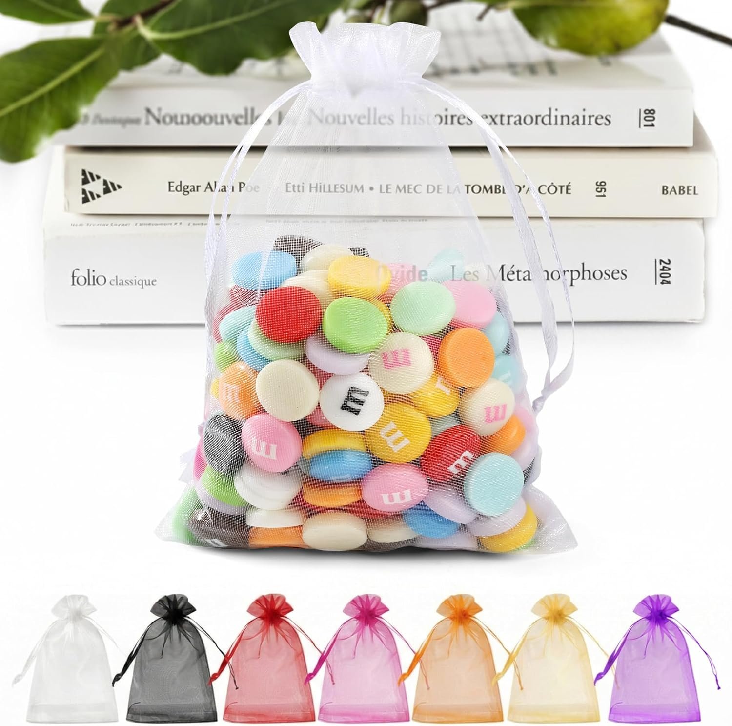 Grossiste Sachets en Organza Blancs 5 x 7 Pouces Lot de 50 à Cordon Coulissant pour Mariage Bonbons Bijoux Savon Fêtes Pâques Marque Blanche Fournisseur